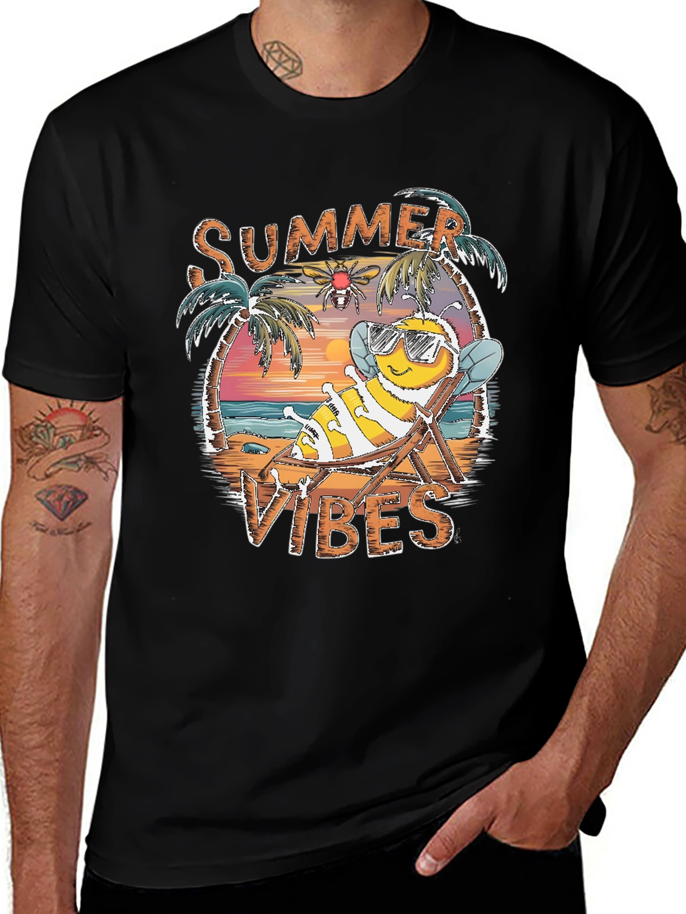 Summer Vibes Bee Graphic Tee