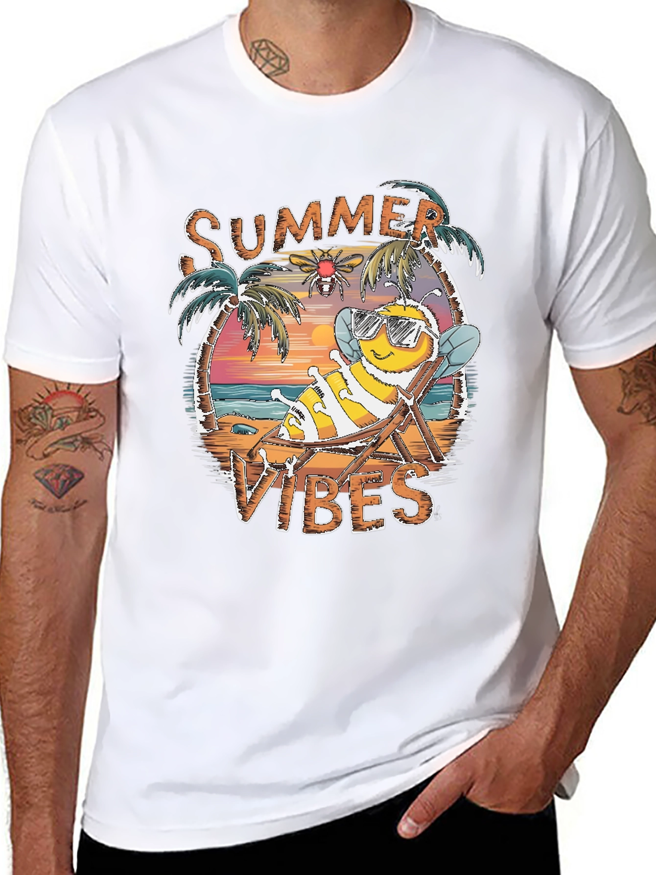Summer Vibes Bee Graphic Tee