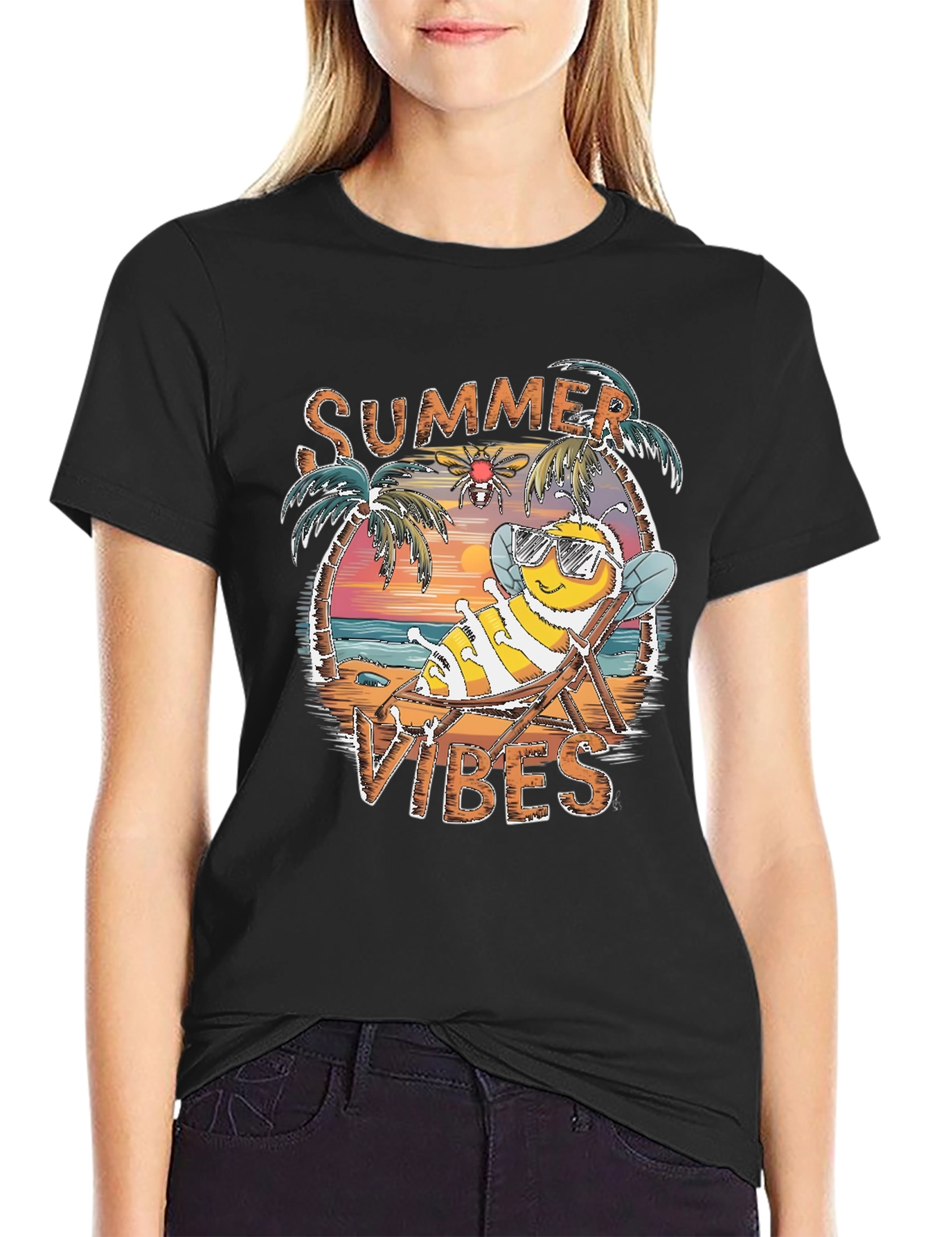 Summer Vibes Bee Graphic Tee