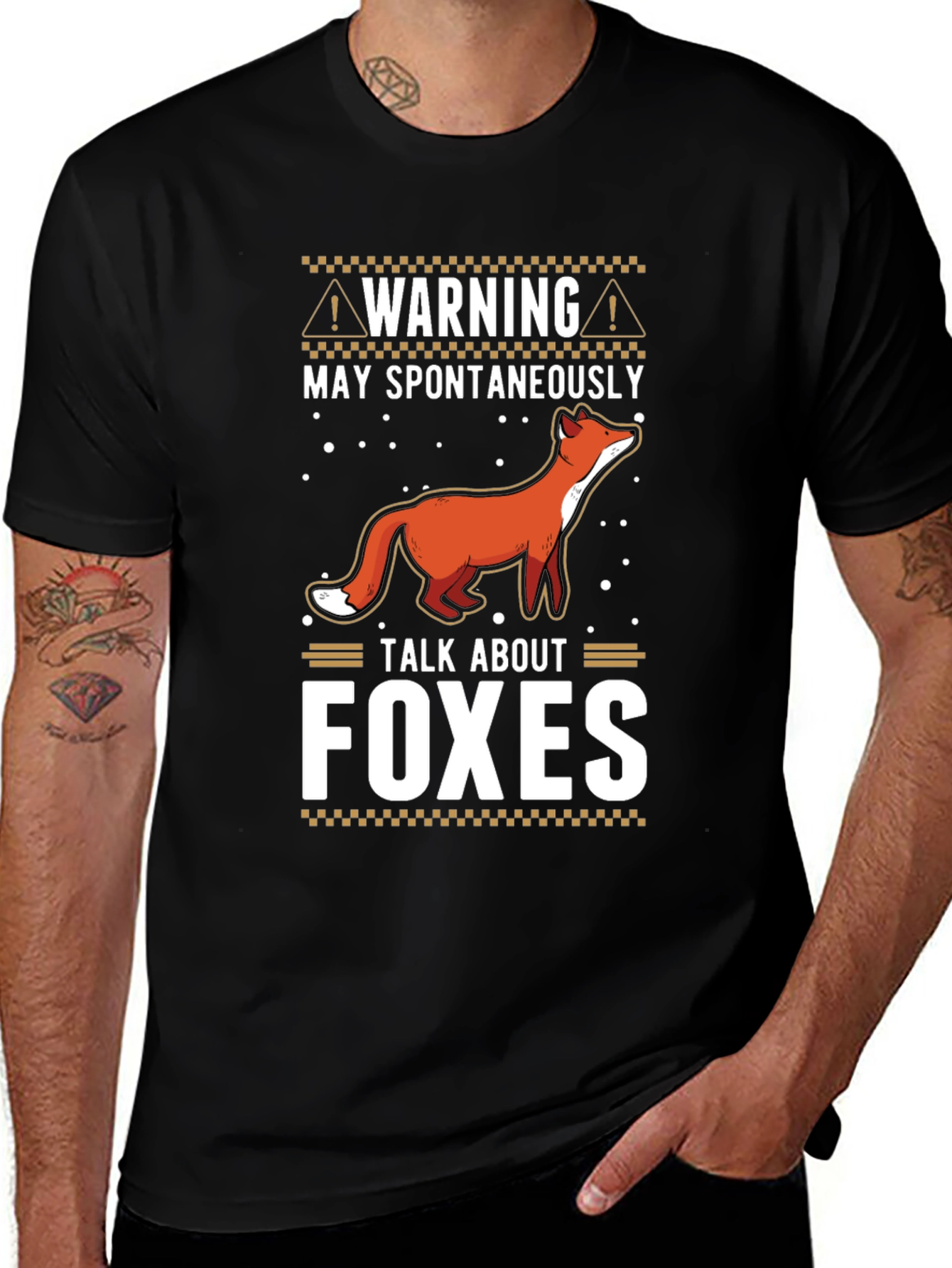 Warning May Spontaneously Talk About Foxes T-Shirt