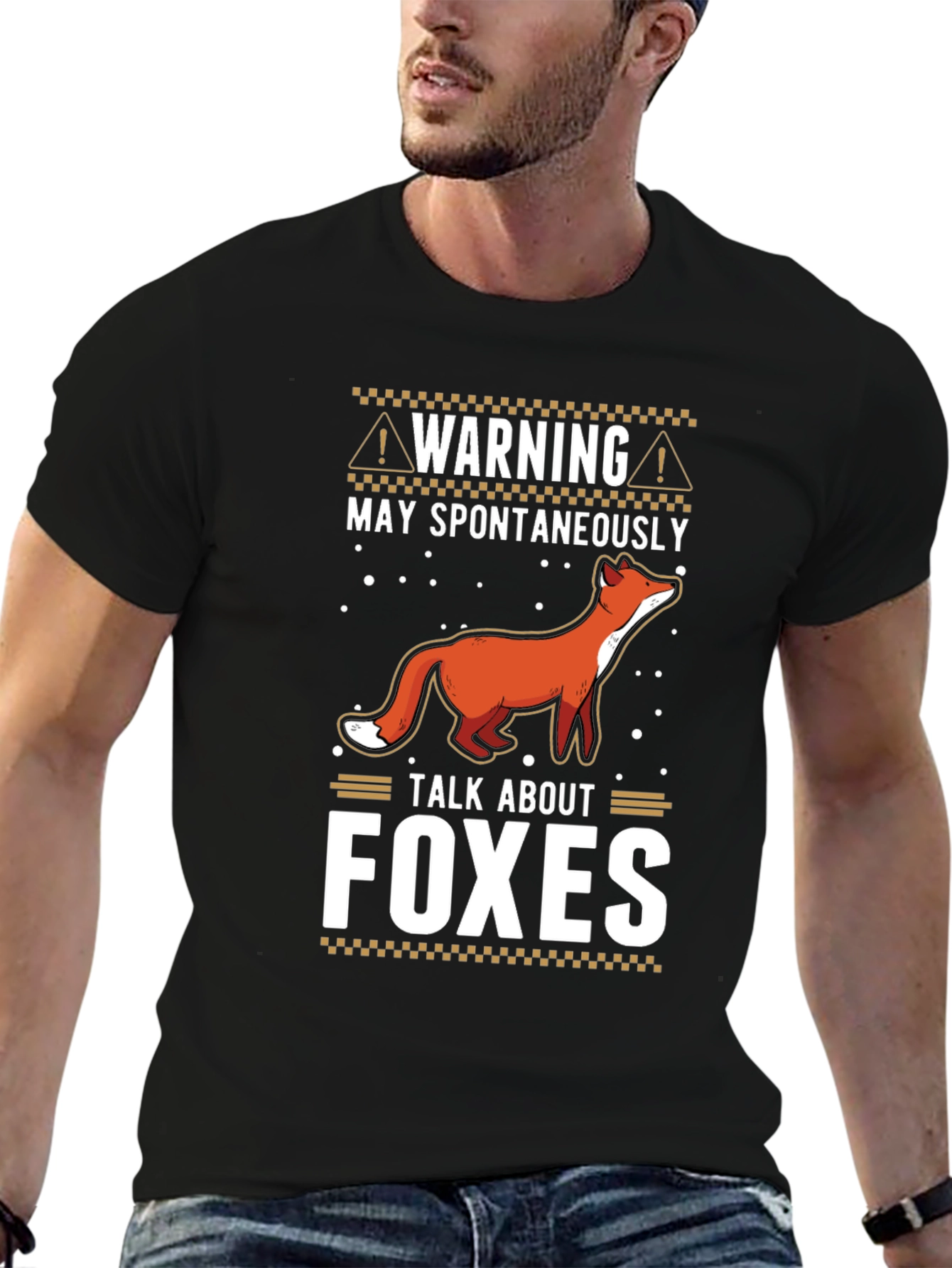 Warning May Spontaneously Talk About Foxes T-Shirt