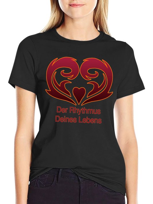 Heart Rhythm Graphic Black T-Shirt