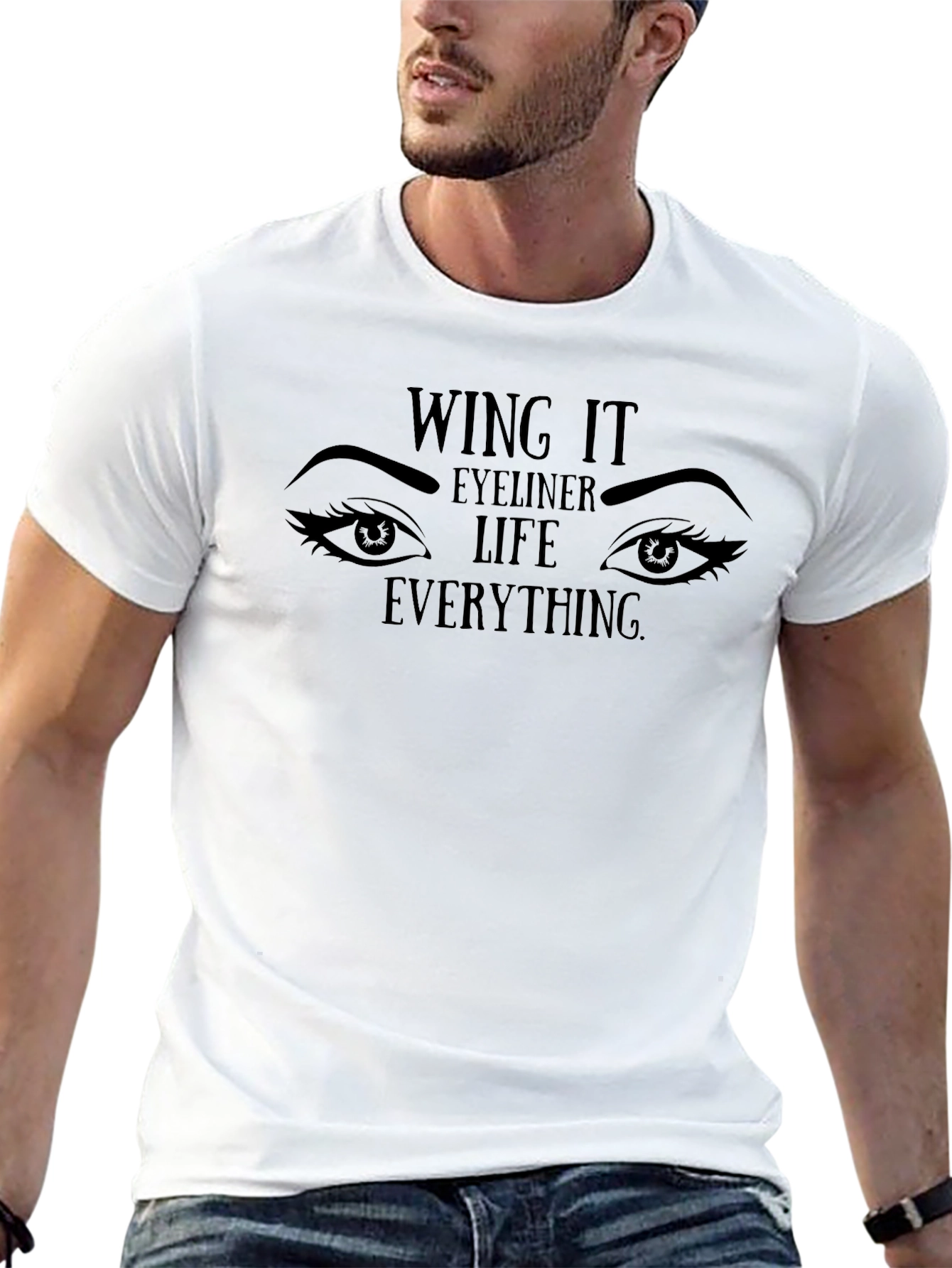 Wing It Eyeliner Life Graphic T-Shirt - Unisex