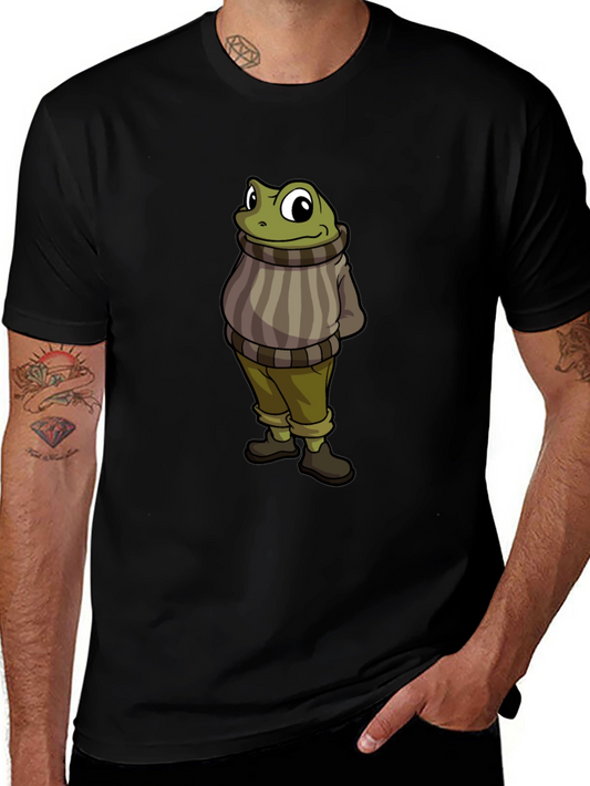 Frog in Sweater Graphic T-Shirt