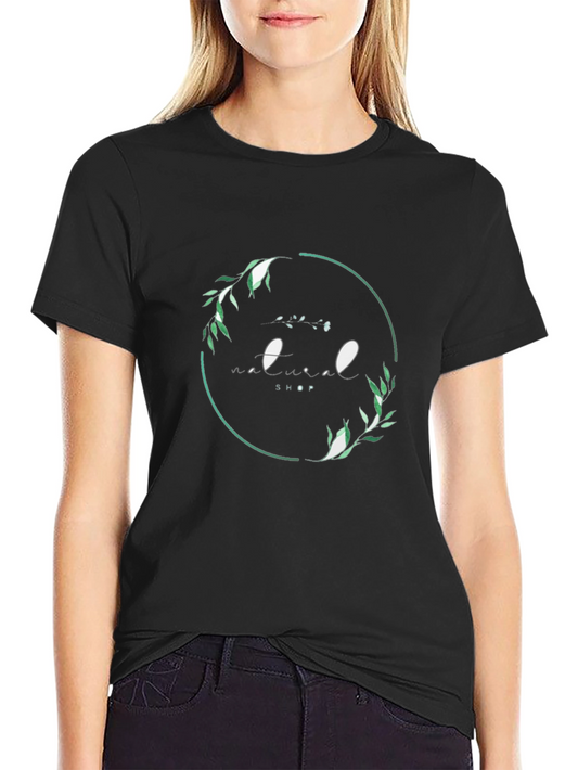 Natural Shop Graphic Tee - Black Cotton T-Shirt