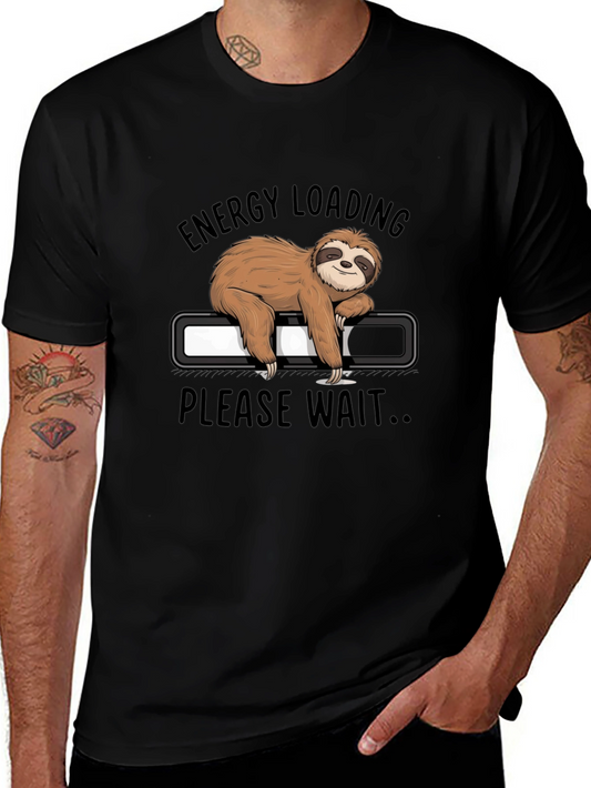 Energy Loading Sloth Graphic Tee