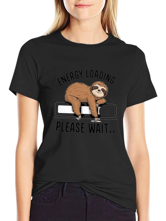 Energy Loading Sloth Graphic Tee