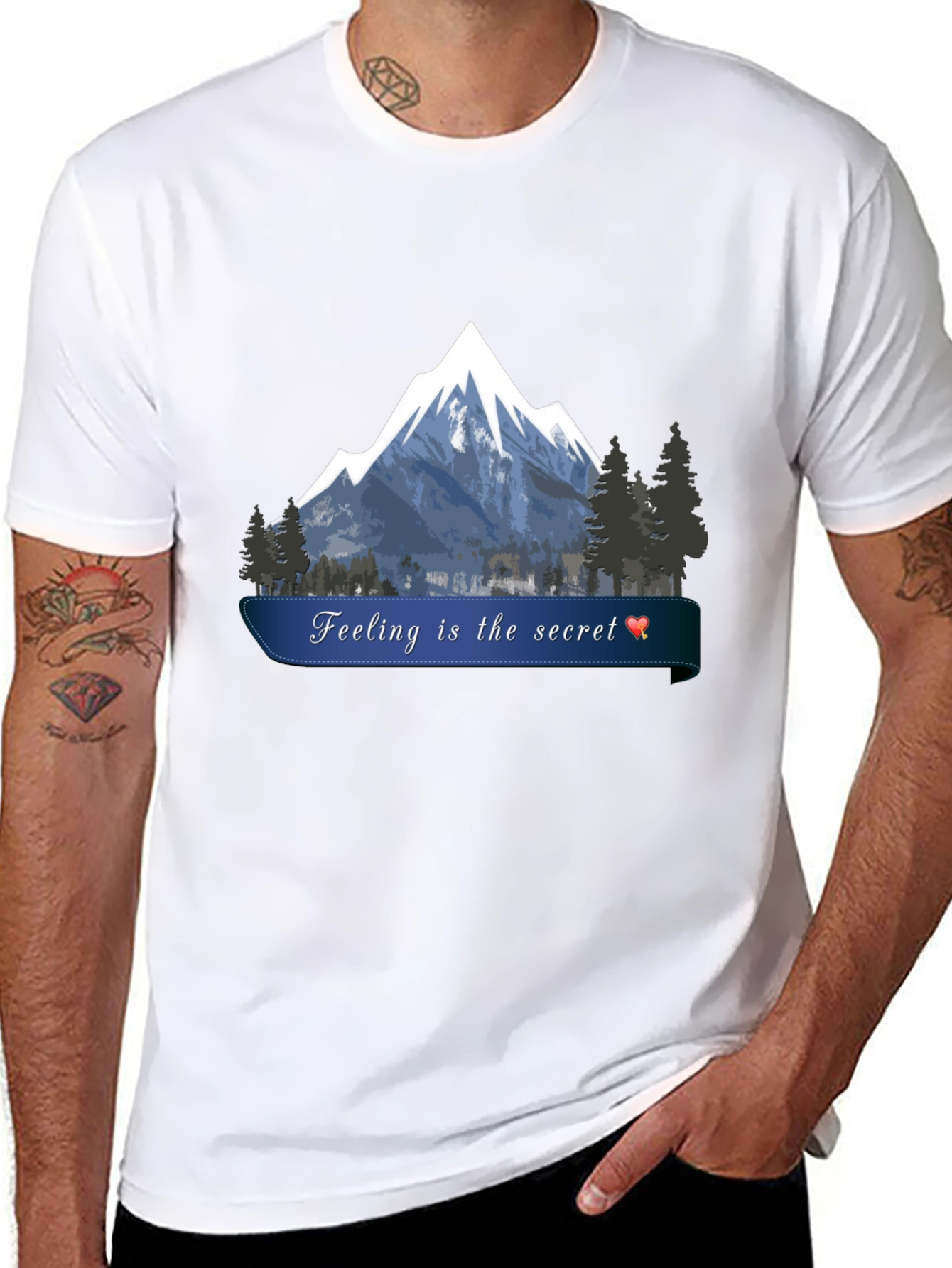 Mountain Feeling Secret Black T-Shirt