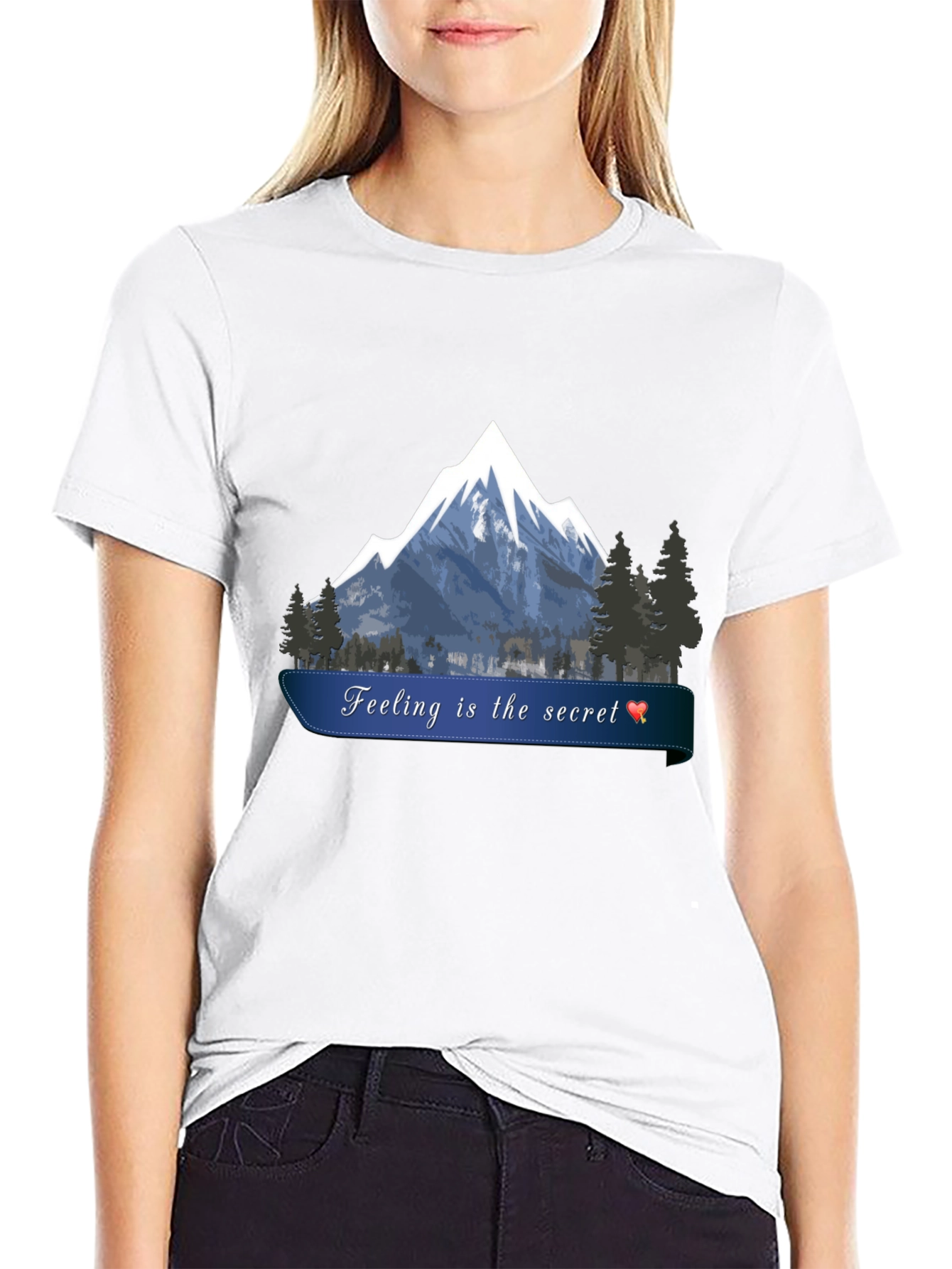 Mountain Feeling Secret Black T-Shirt