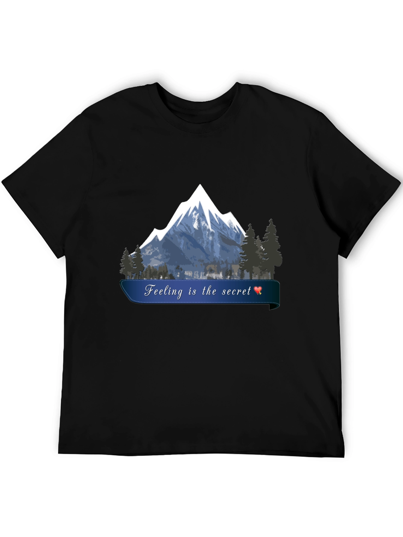 Mountain Feeling Secret Black T-Shirt