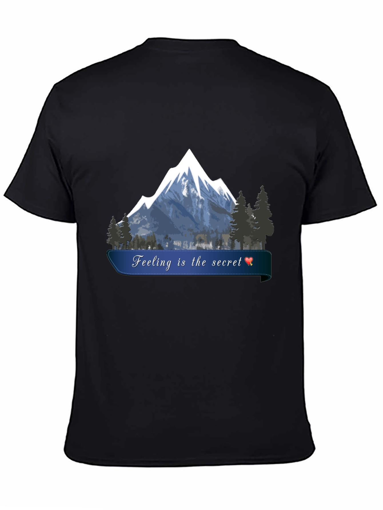 Mountain Feeling Secret Black T-Shirt