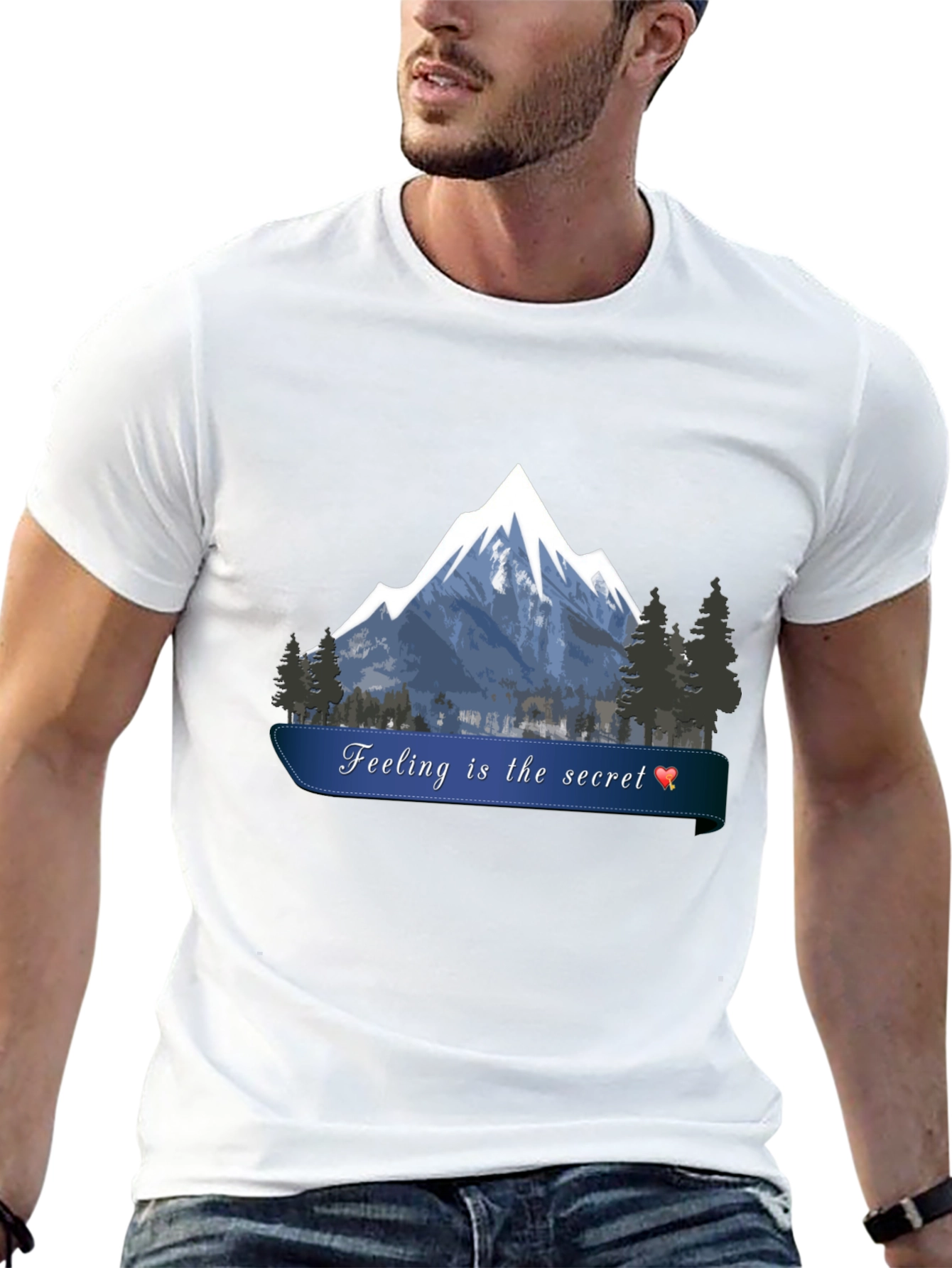 Mountain Feeling Secret Black T-Shirt