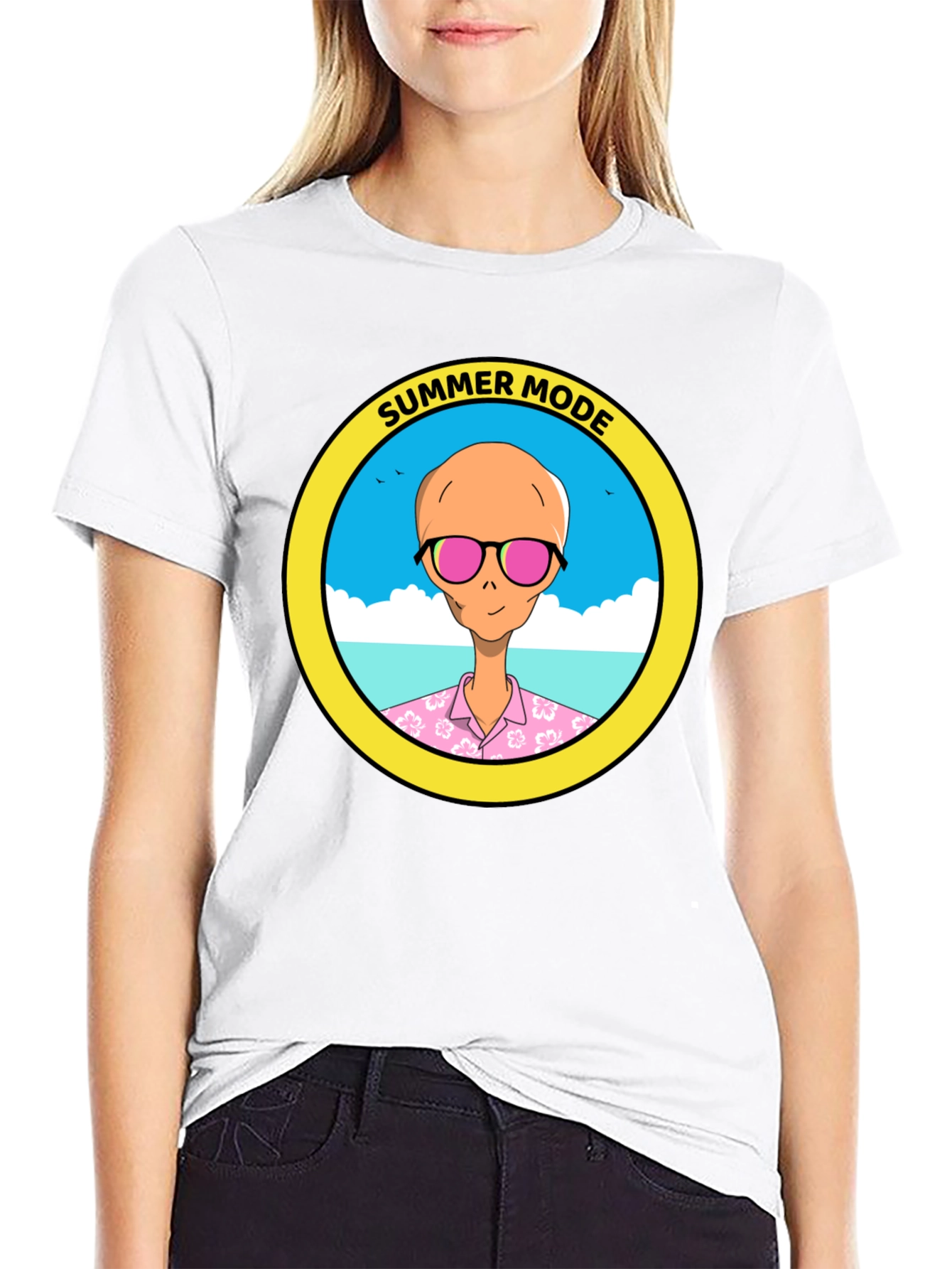 Summer Mode Alien T-Shirt