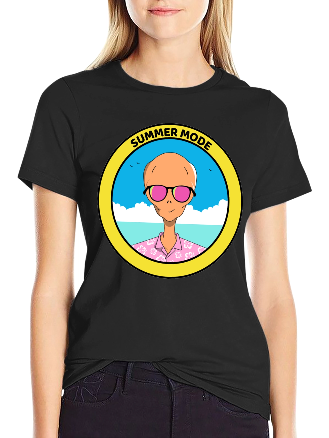 Summer Mode Alien T-Shirt