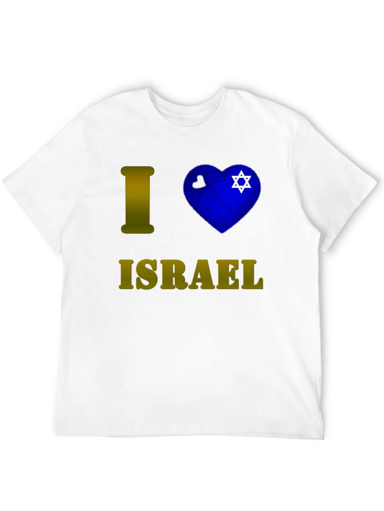 I Love Israel T-Shirt Black Cotton Graphic Tee