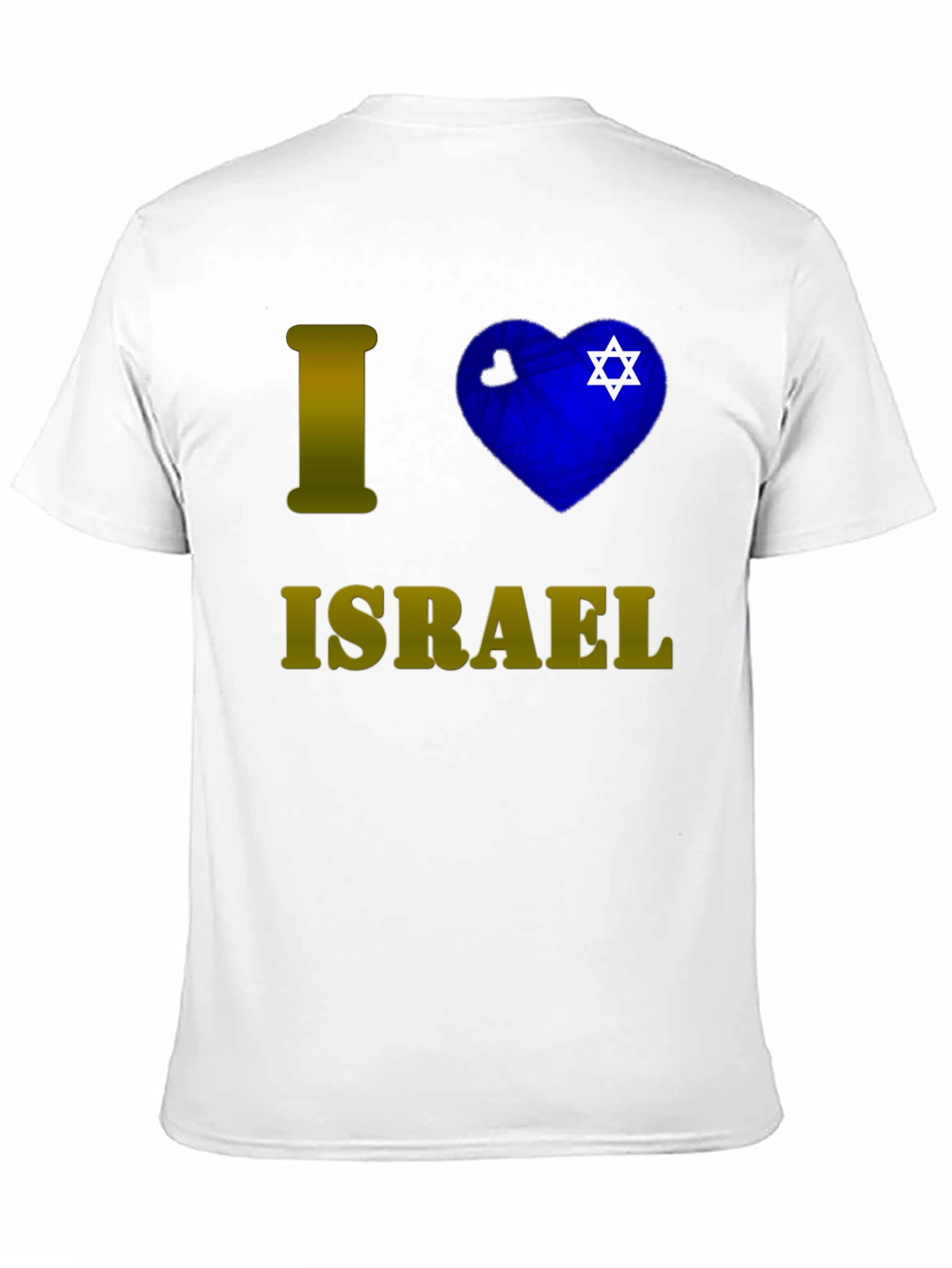 I Love Israel T-Shirt Black Cotton Graphic Tee