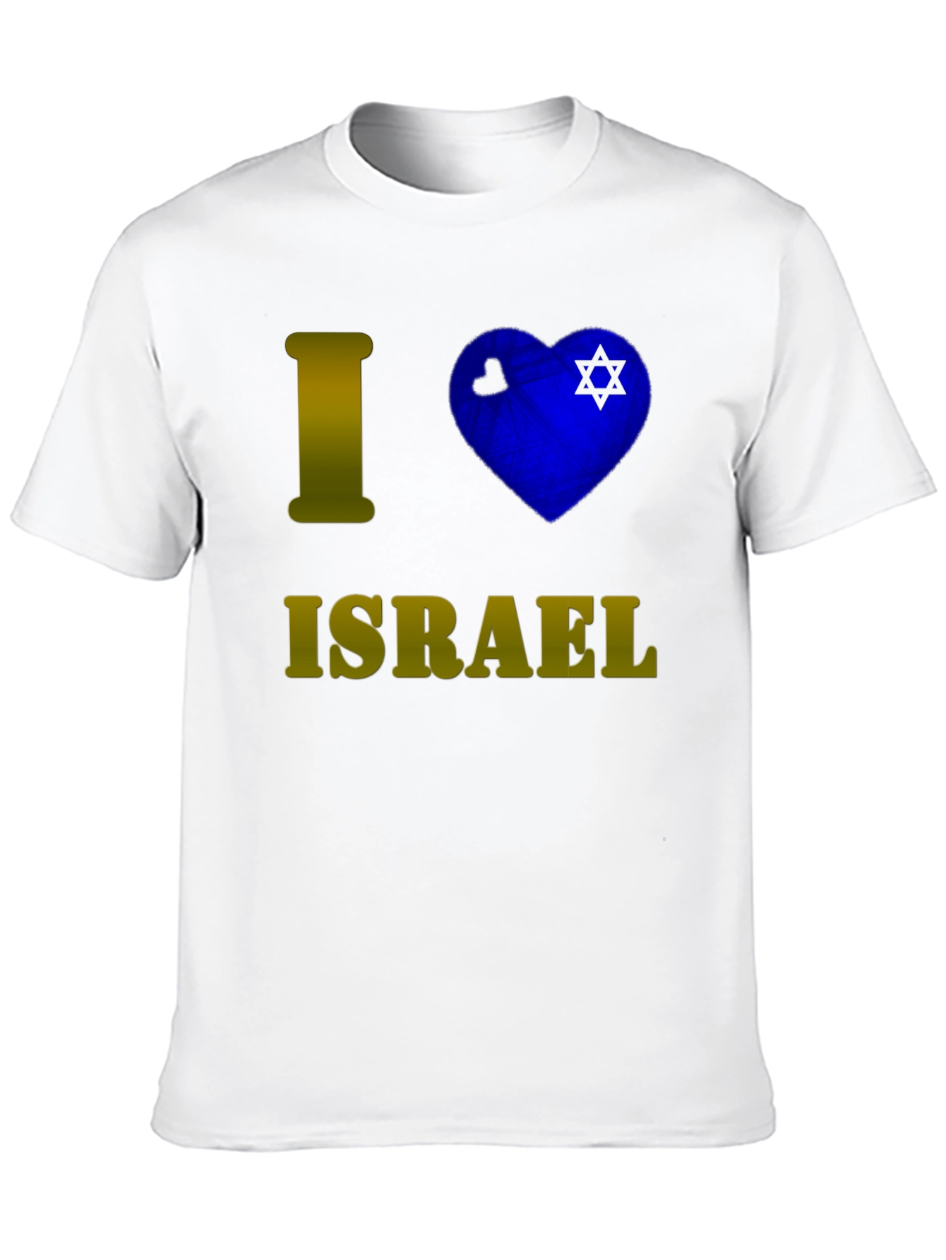 I Love Israel T-Shirt Black Cotton Graphic Tee