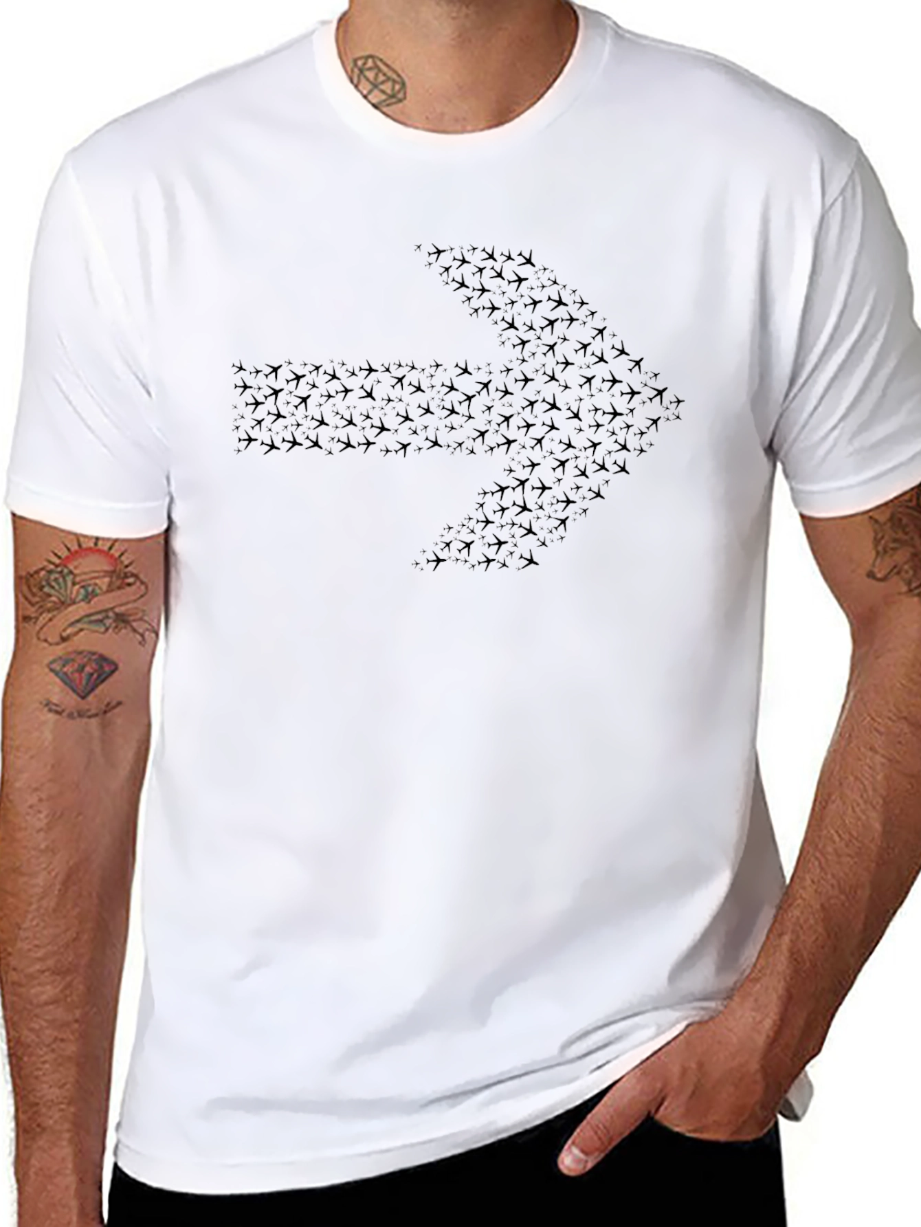 Airplane Arrow T-Shirt - Pilot Gift