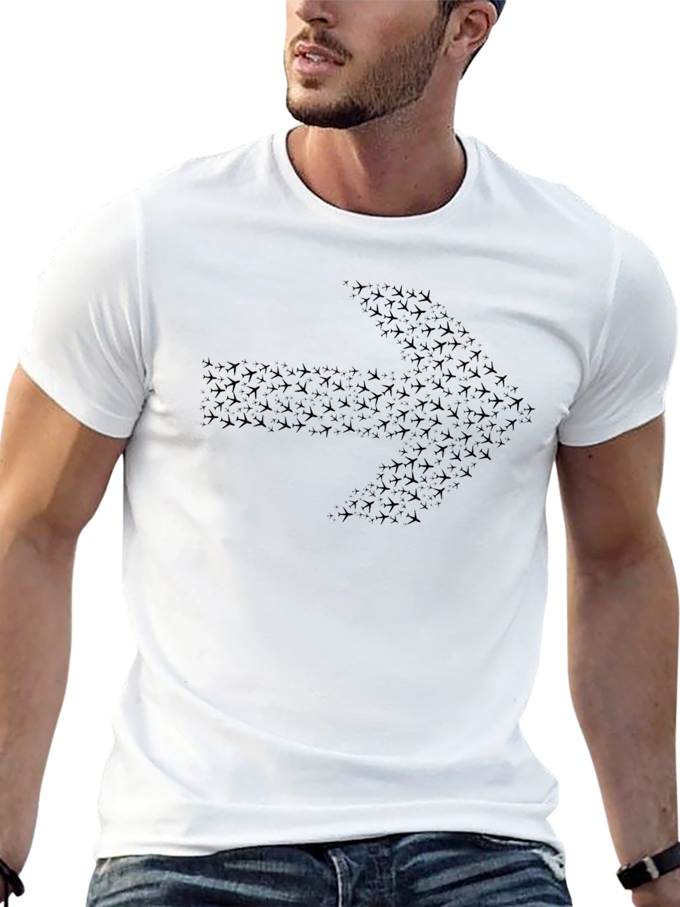 Airplane Arrow T-Shirt - Pilot Gift