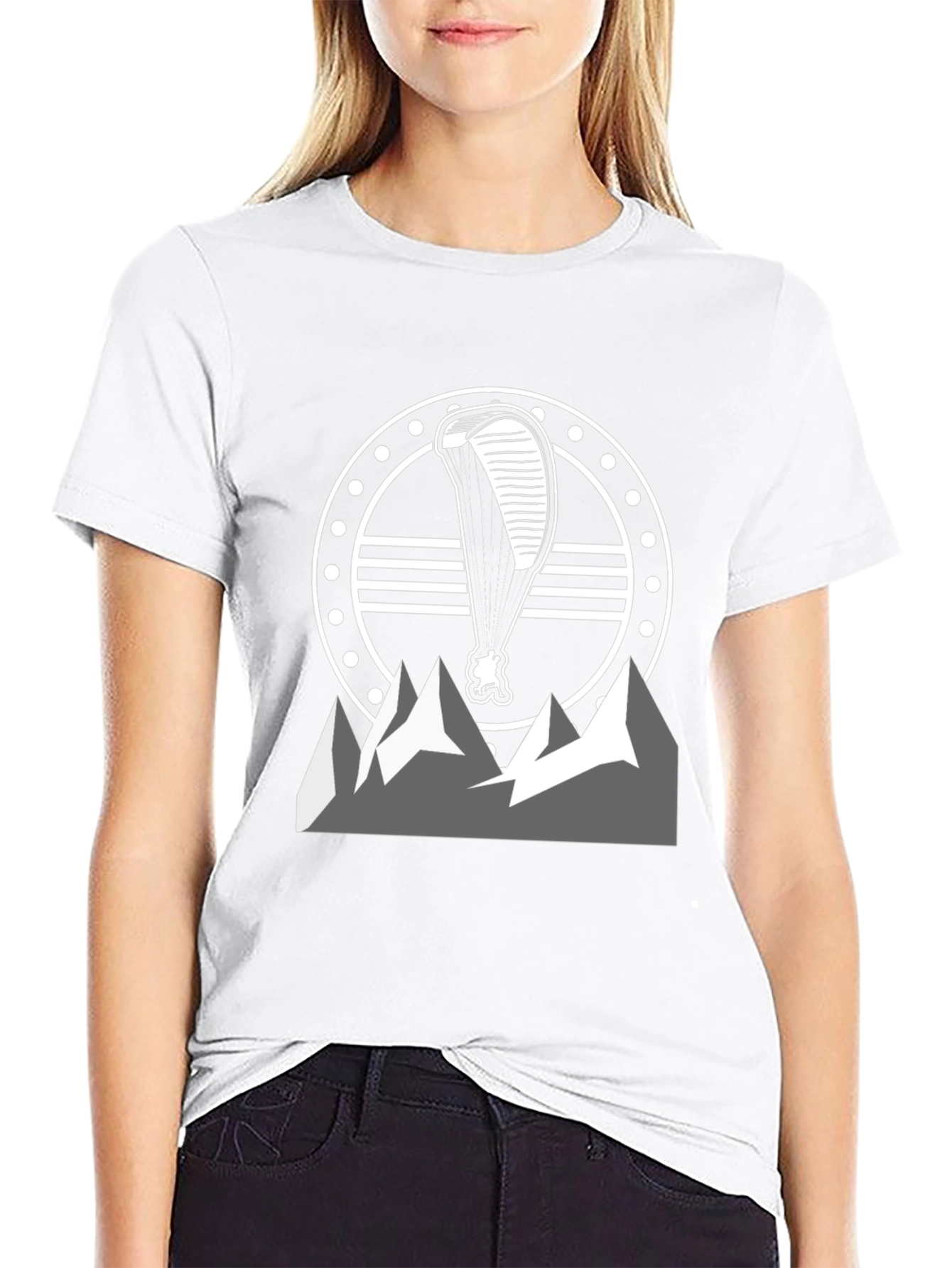 Paragliding Mountain Graphic T-Shirt