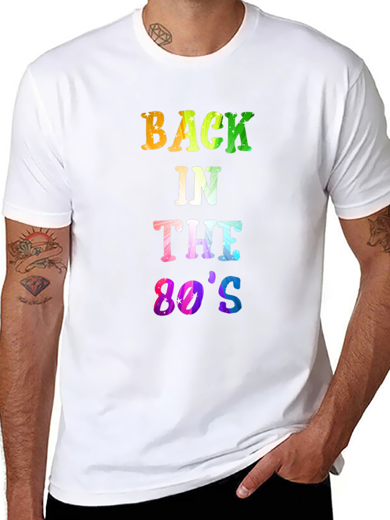 Back in the 80s Mens Black T-Shirt