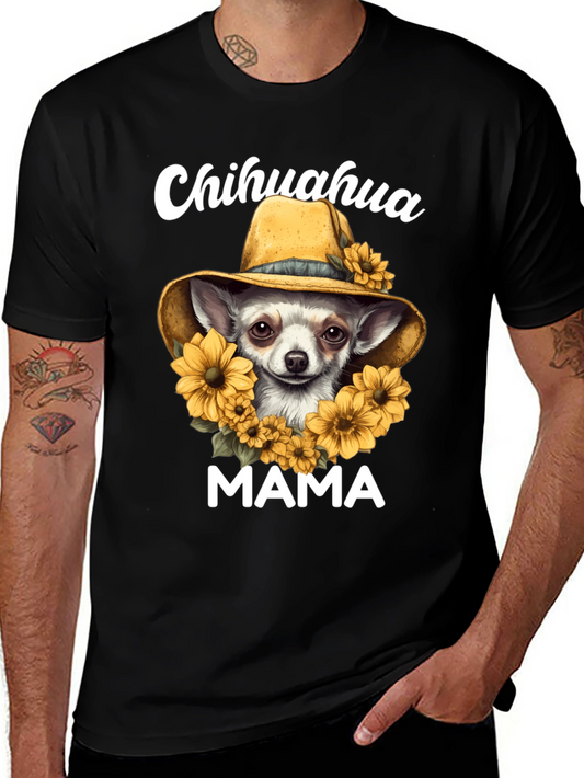 Chihuahua Mama Sunflower T-Shirt