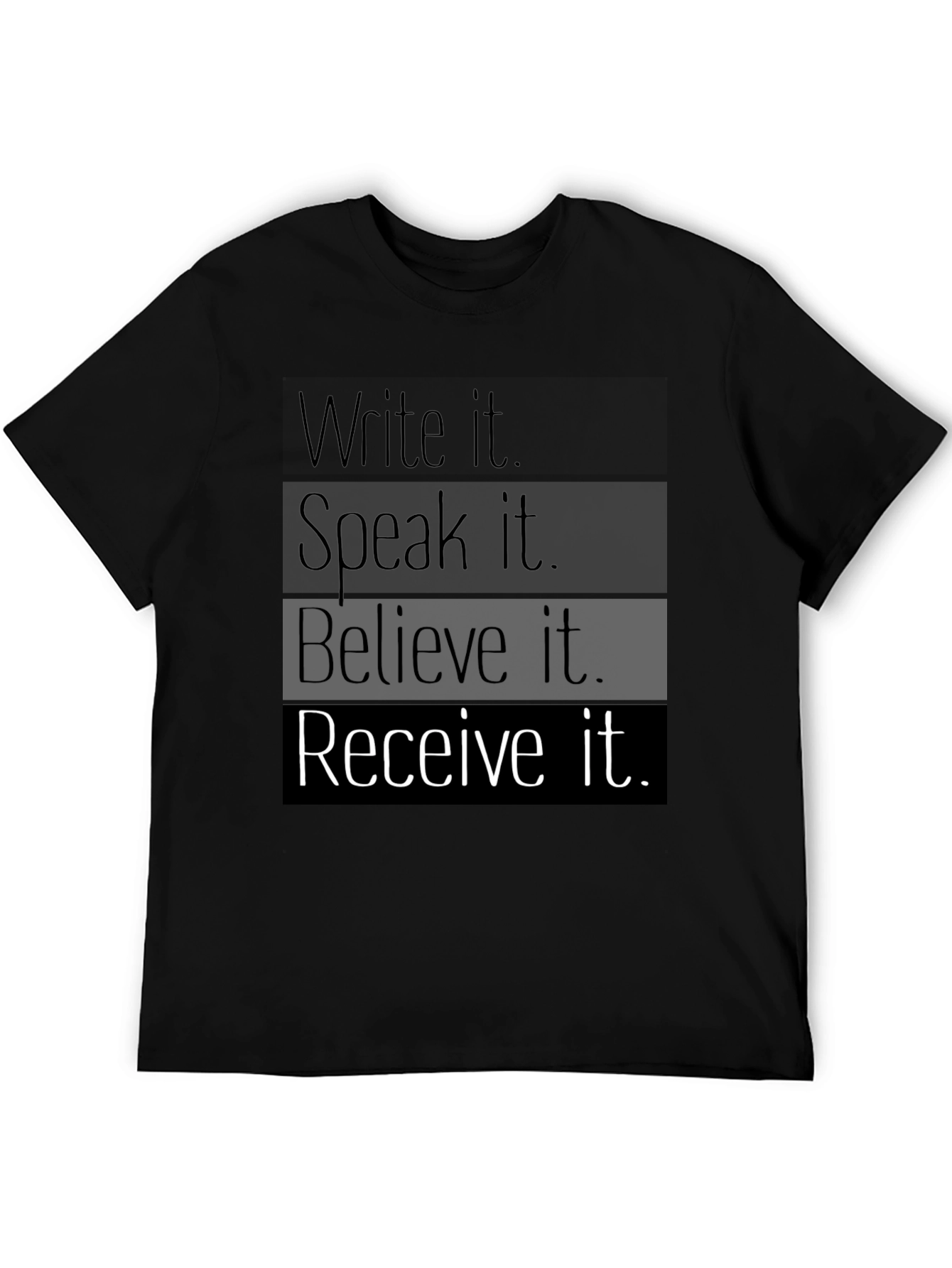 Inspirational Statement Black T-Shirt