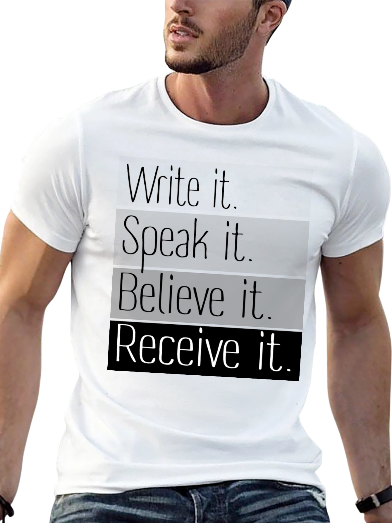 Inspirational Statement Black T-Shirt