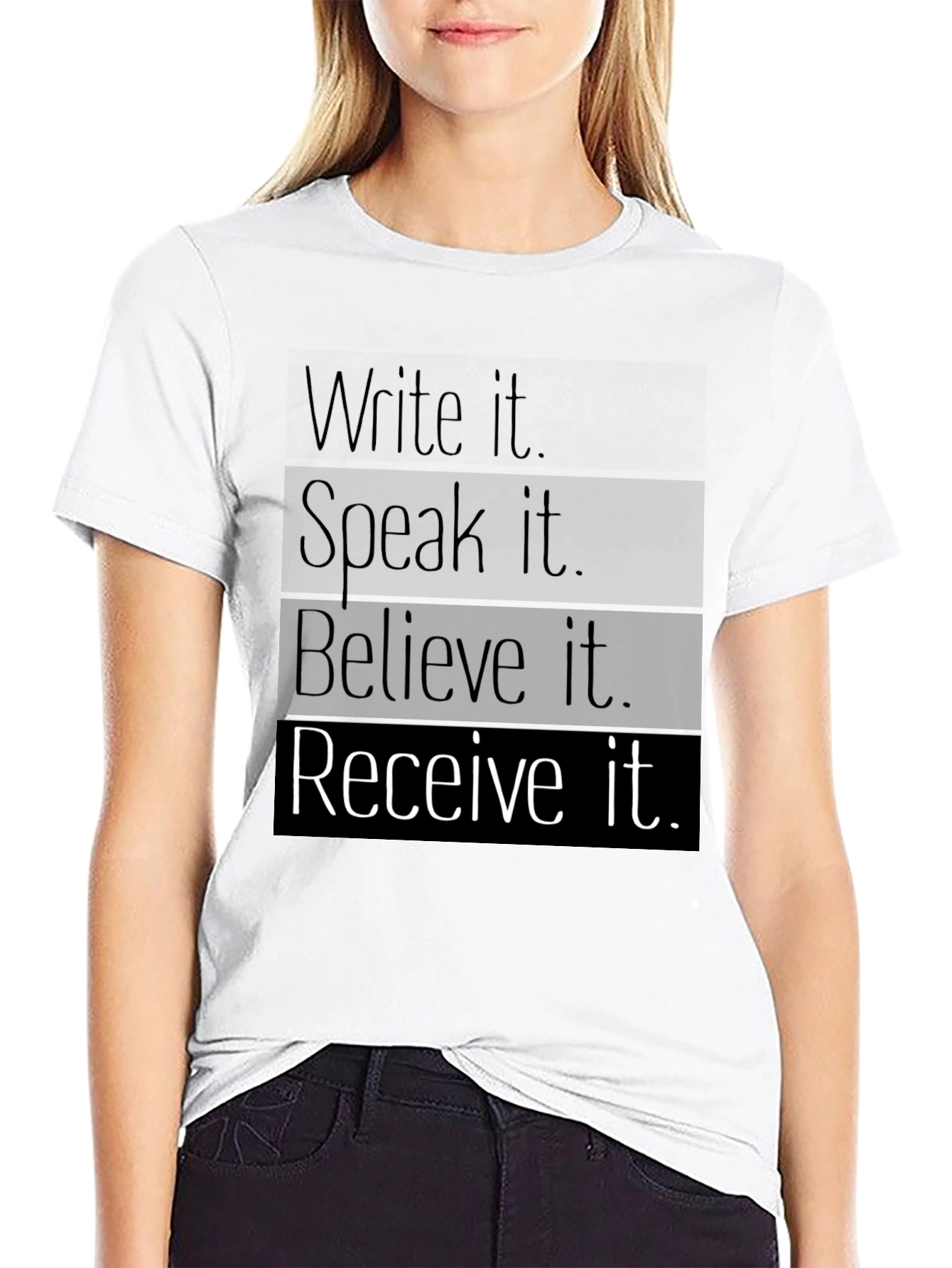 Inspirational Statement Black T-Shirt