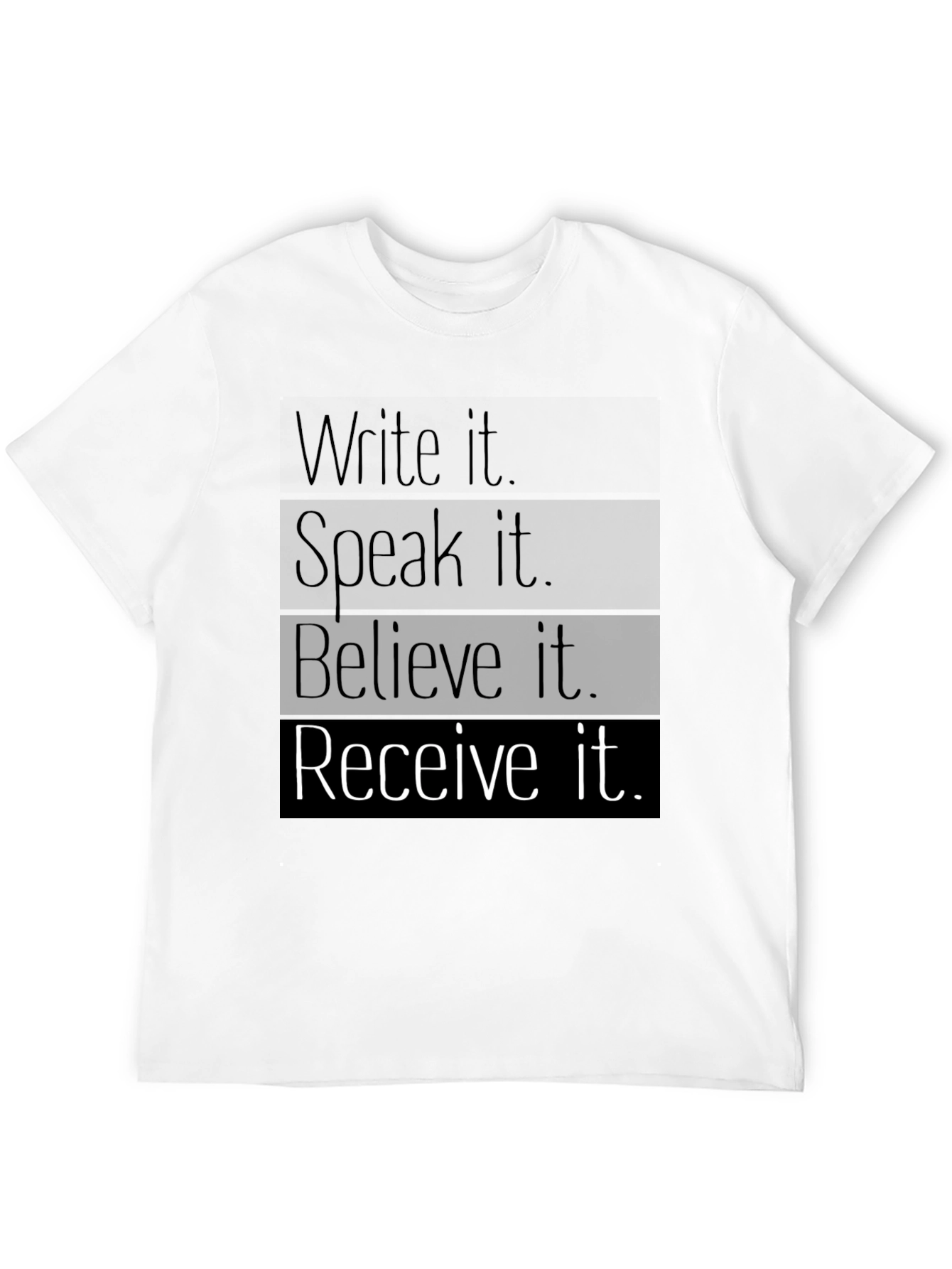 Inspirational Statement Black T-Shirt