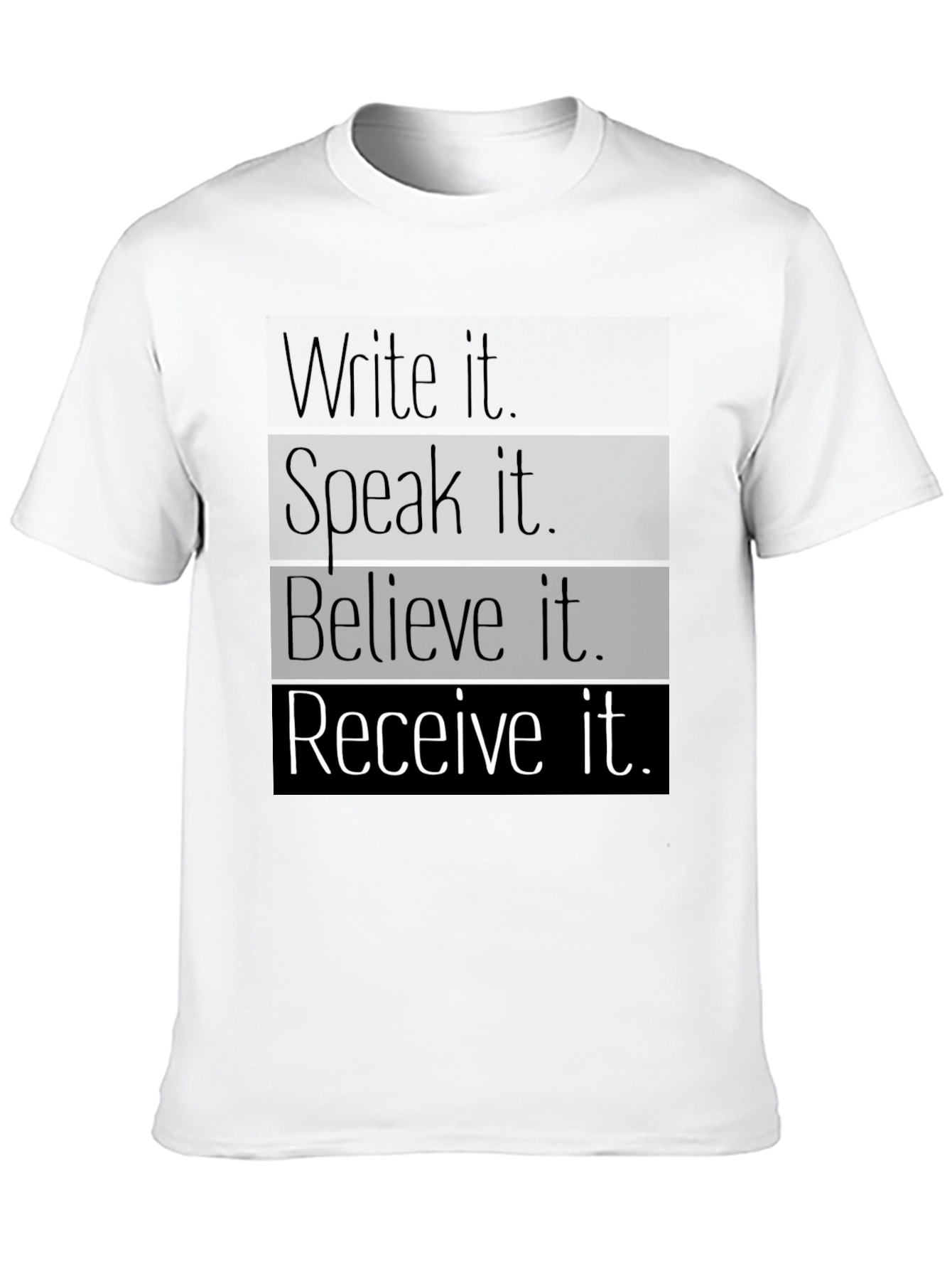 Inspirational Statement Black T-Shirt