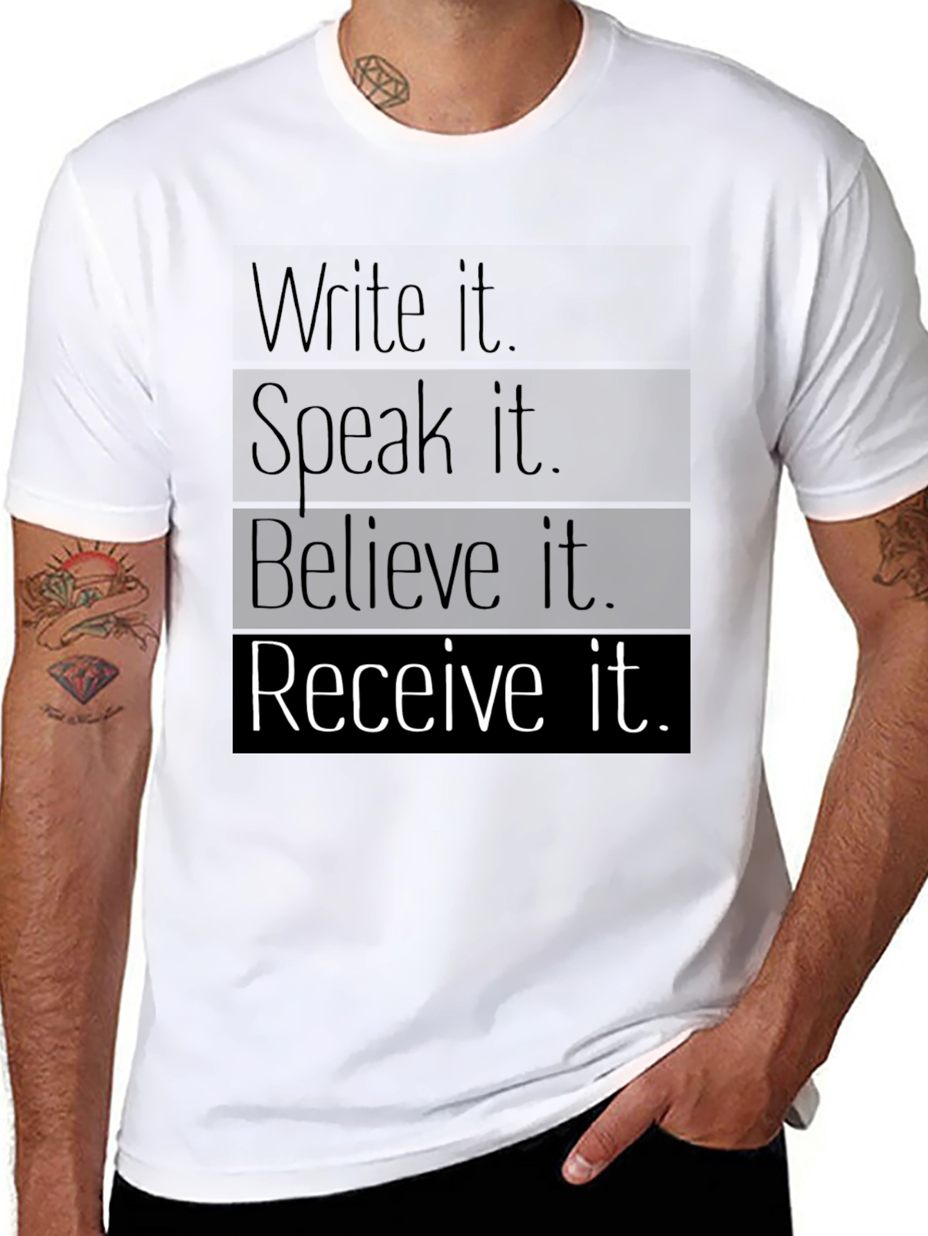 Inspirational Statement Black T-Shirt
