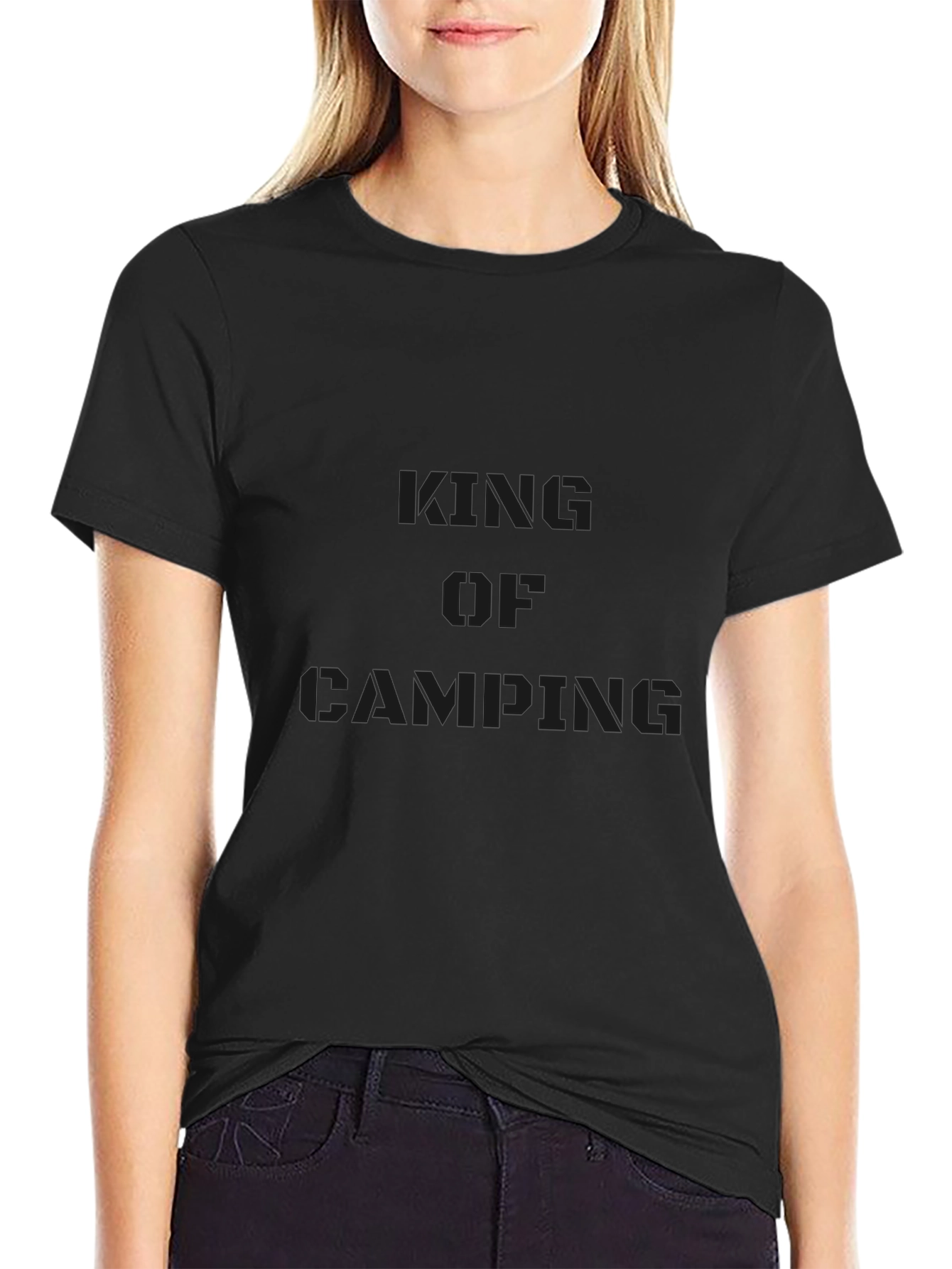 King of Camping Black T-Shirt