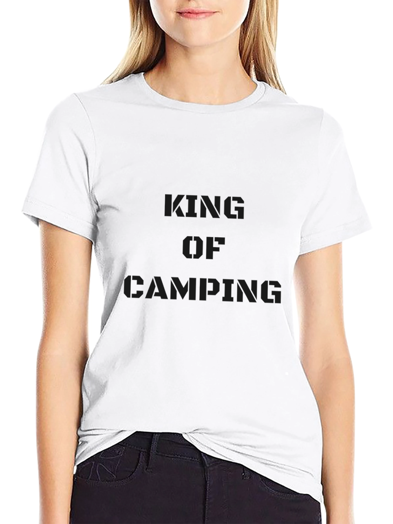 King of Camping Black T-Shirt