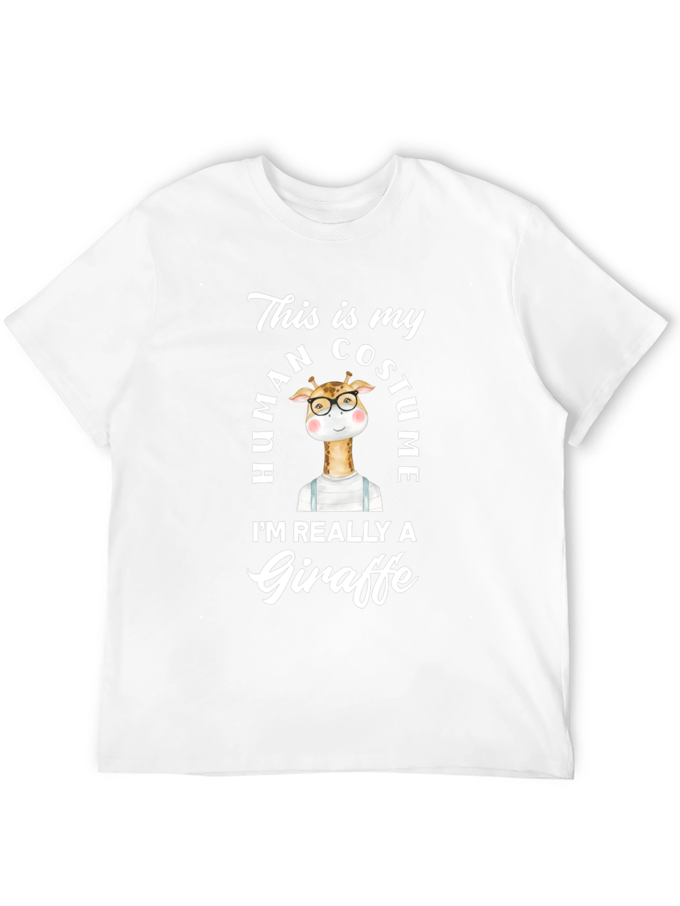 Funny Giraffe Human Costume T-Shirt