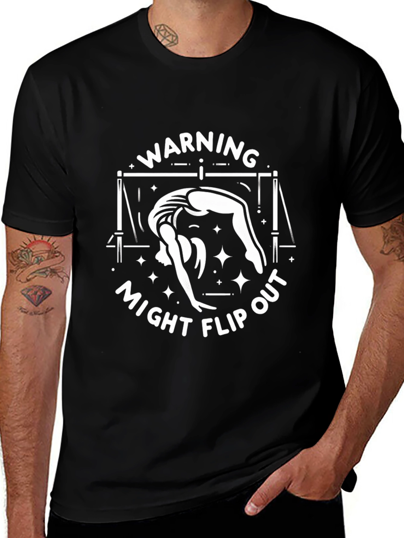 Warning Might Flip Out Gymnastics T-Shirt
