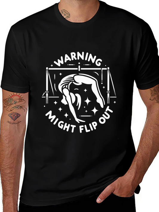 Warning Might Flip Out Gymnastics T-Shirt