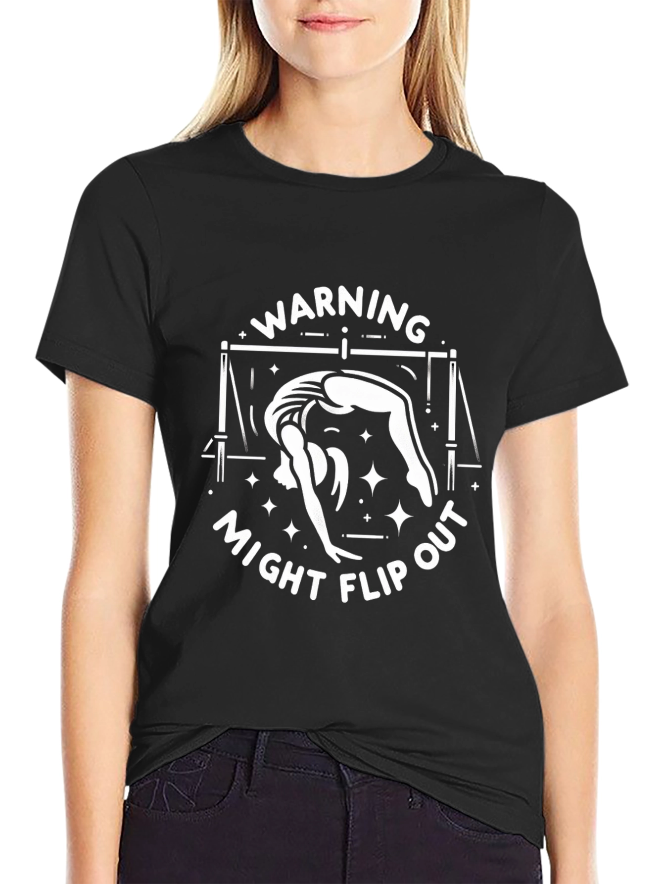 Warning Might Flip Out Gymnastics T-Shirt