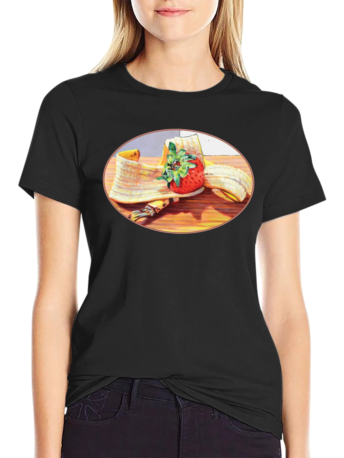 Banana & Strawberry T-Shirt - Fruit Graphic Tee