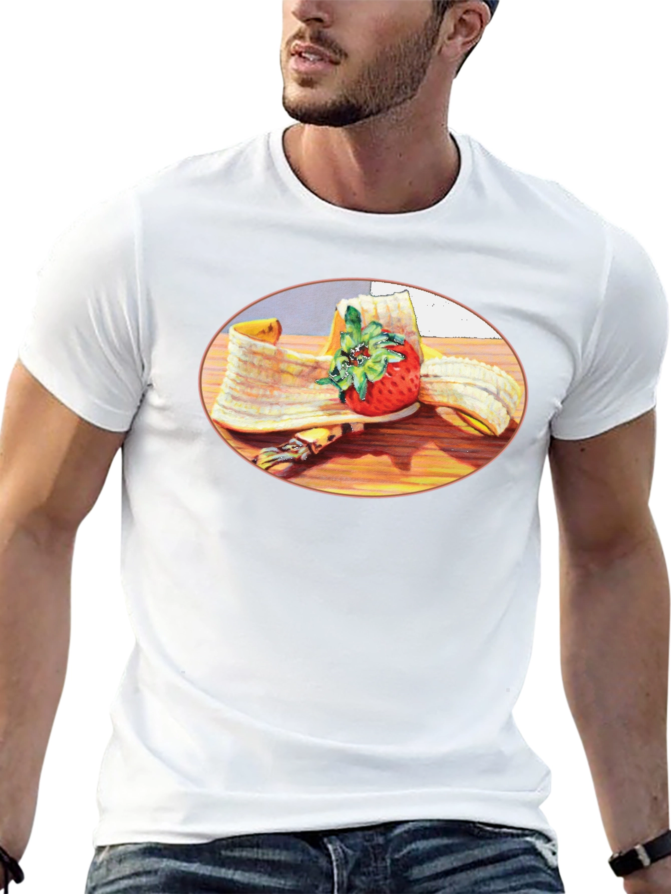 Banana & Strawberry T-Shirt - Fruit Graphic Tee