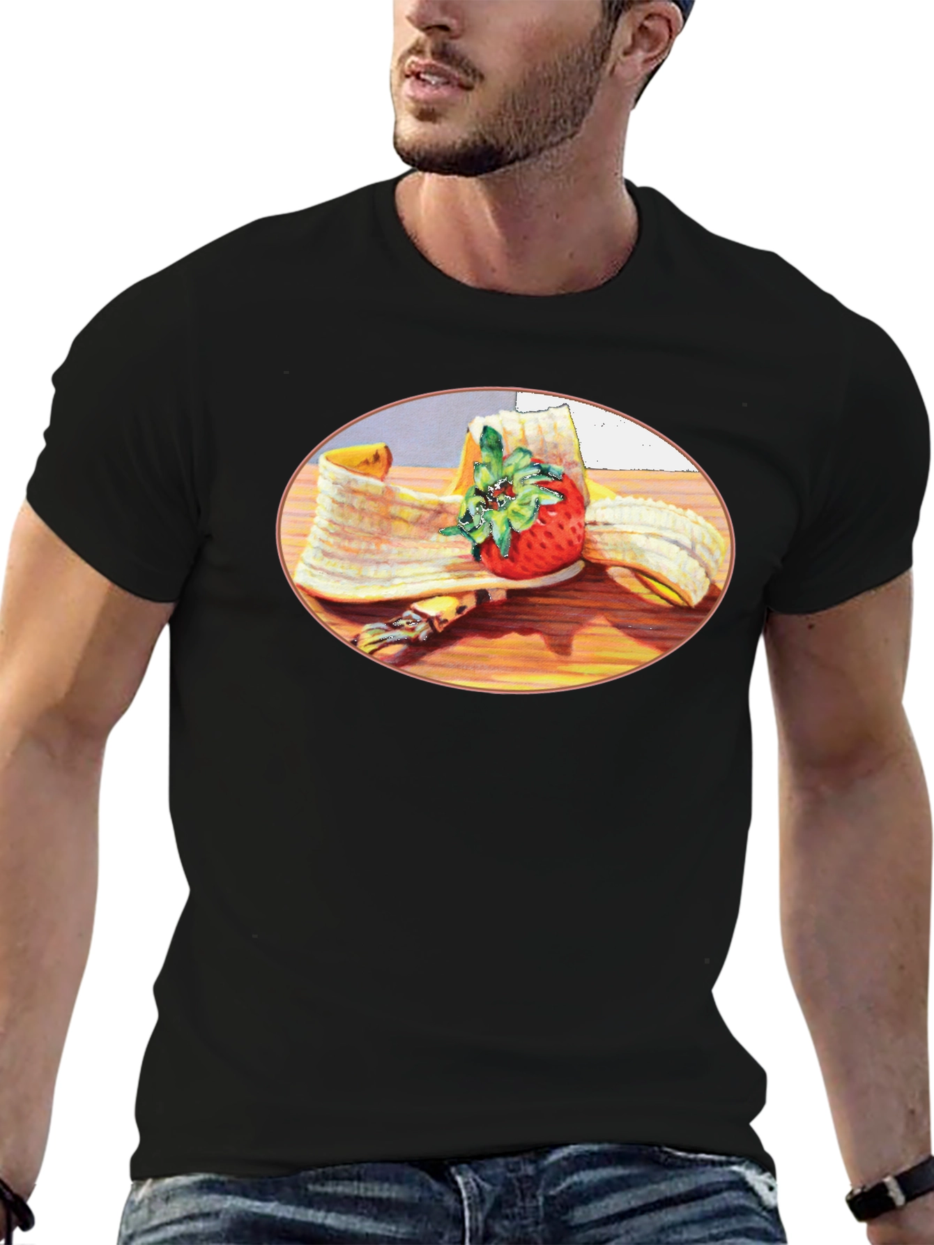 Banana & Strawberry T-Shirt - Fruit Graphic Tee