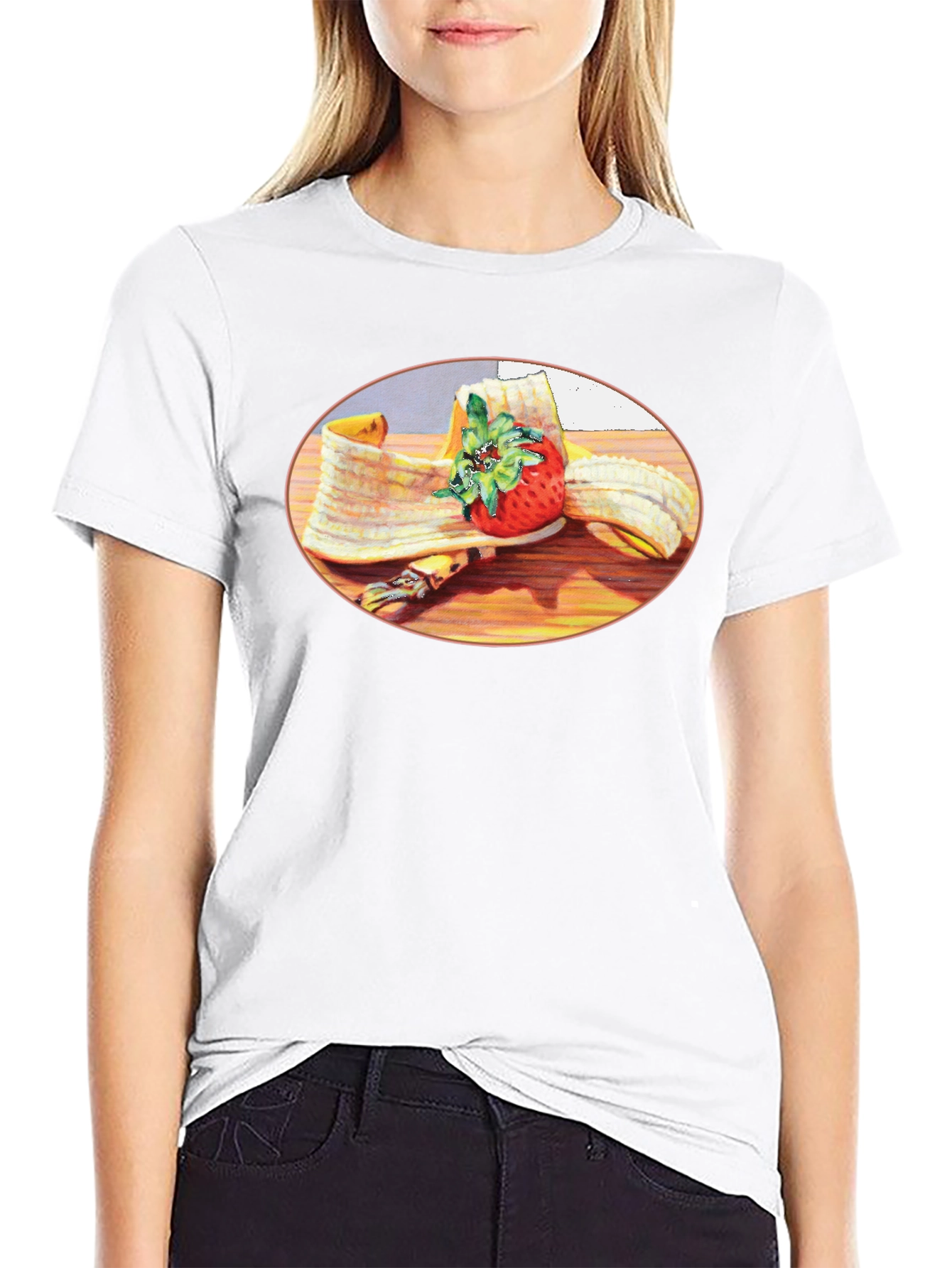 Banana & Strawberry T-Shirt - Fruit Graphic Tee