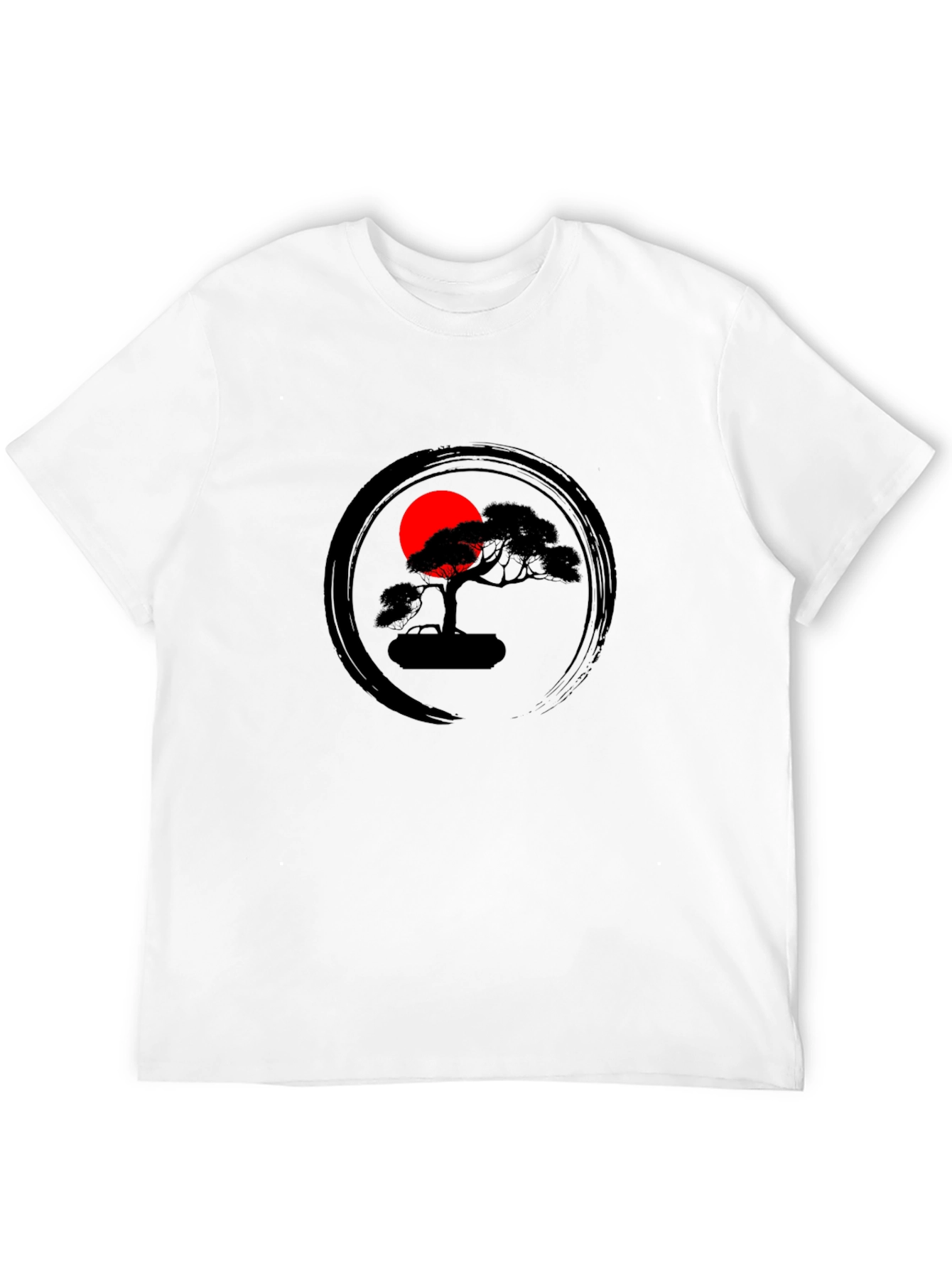 Zen Bonsai Tree Graphic Tee - Unisex Black T-Shirt