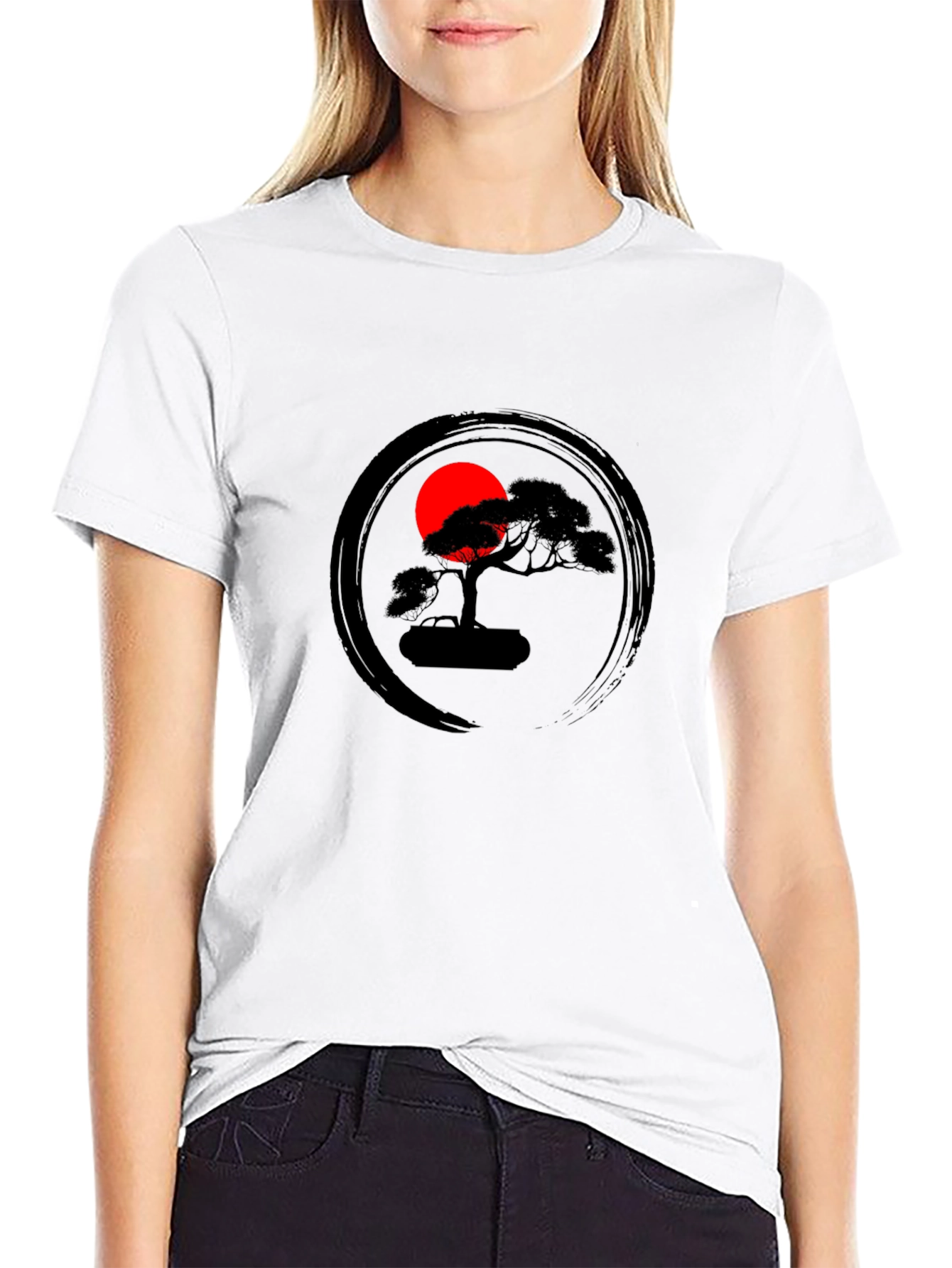Zen Bonsai Tree Graphic Tee - Unisex Black T-Shirt