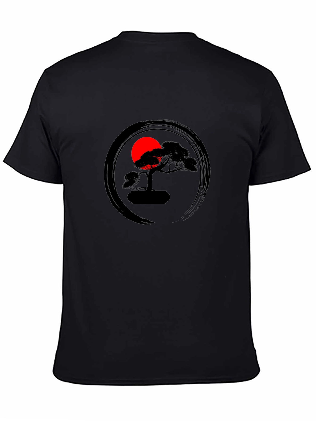 Zen Bonsai Tree Graphic Tee - Unisex Black T-Shirt