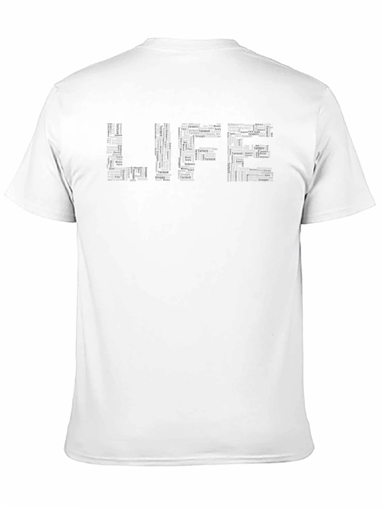 Life Word Art Black Graphic T-Shirt
