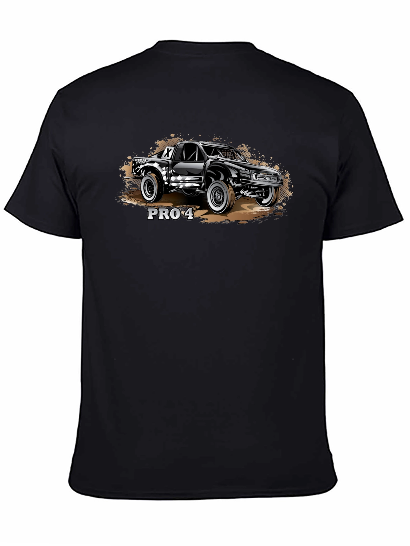 PRO-4 Off-Road Truck Graphic Tee - Black Cotton