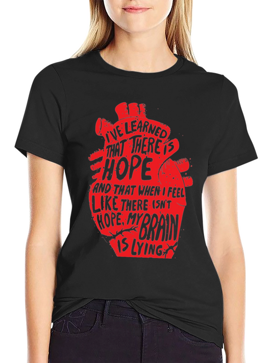 Hopeful Heart Graphic T-Shirt - Black