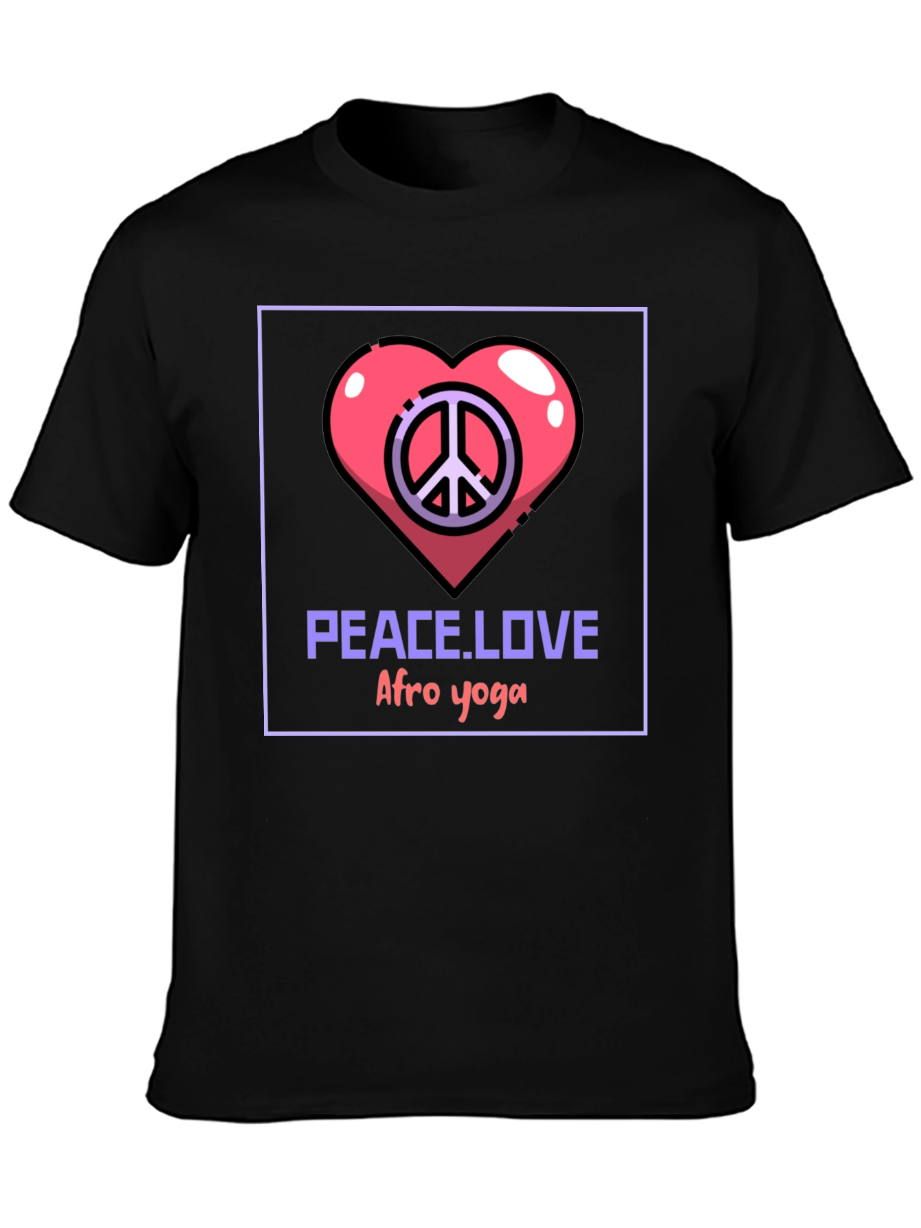Peace Love Afro Yoga T-Shirt