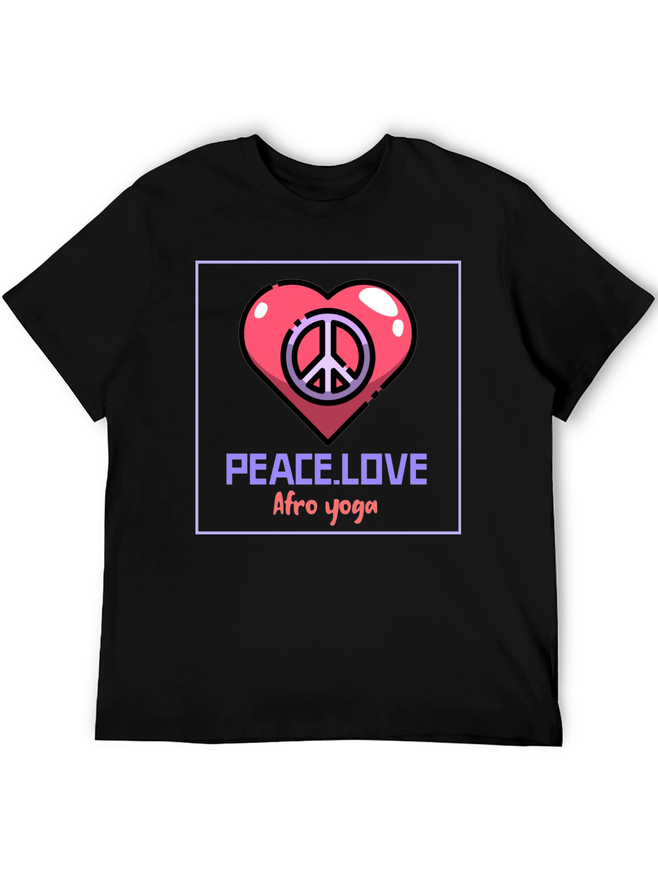 Peace Love Afro Yoga T-Shirt